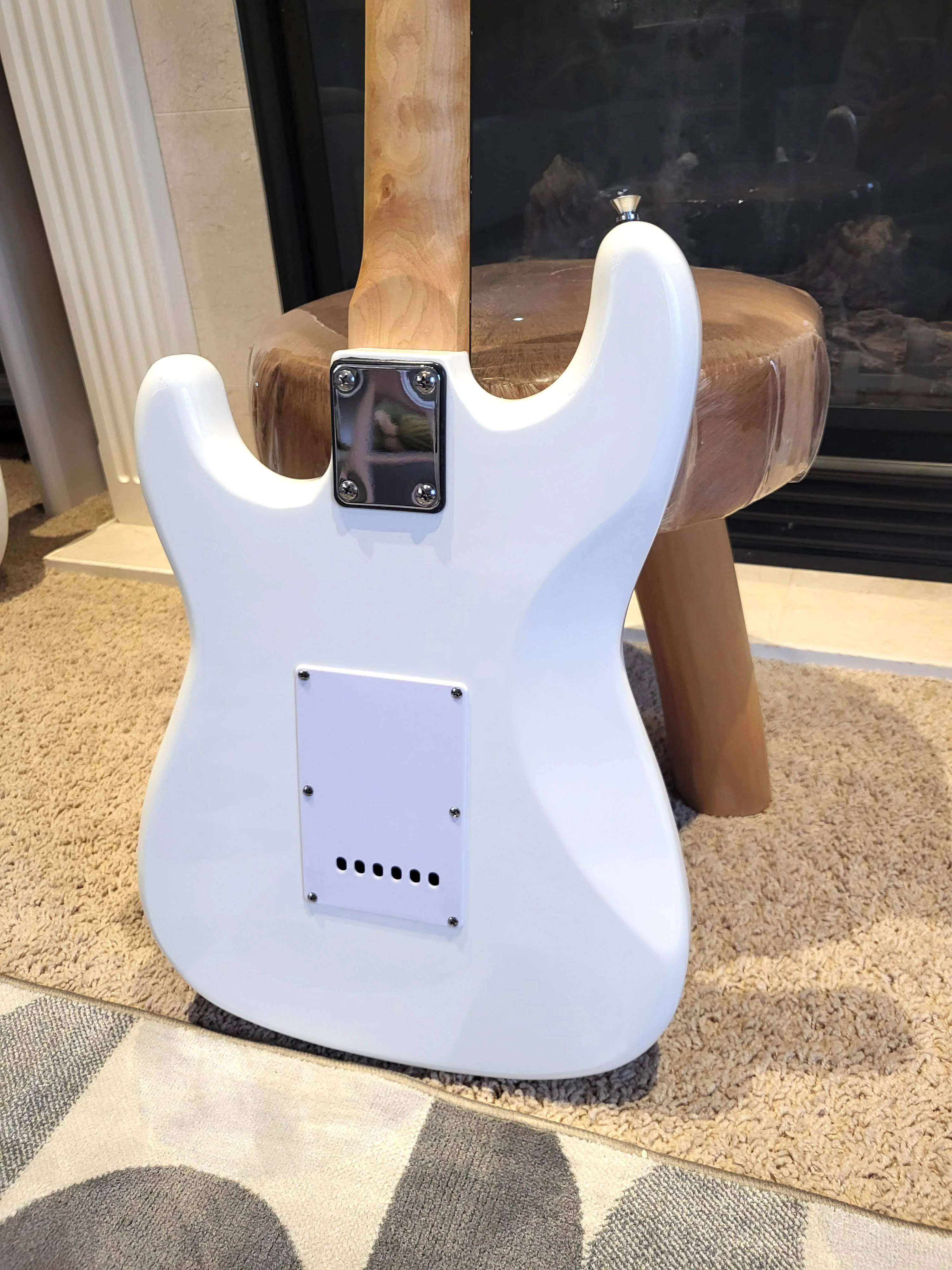 White Electric Guitar for Beginners Solid Body New image indicator(4)