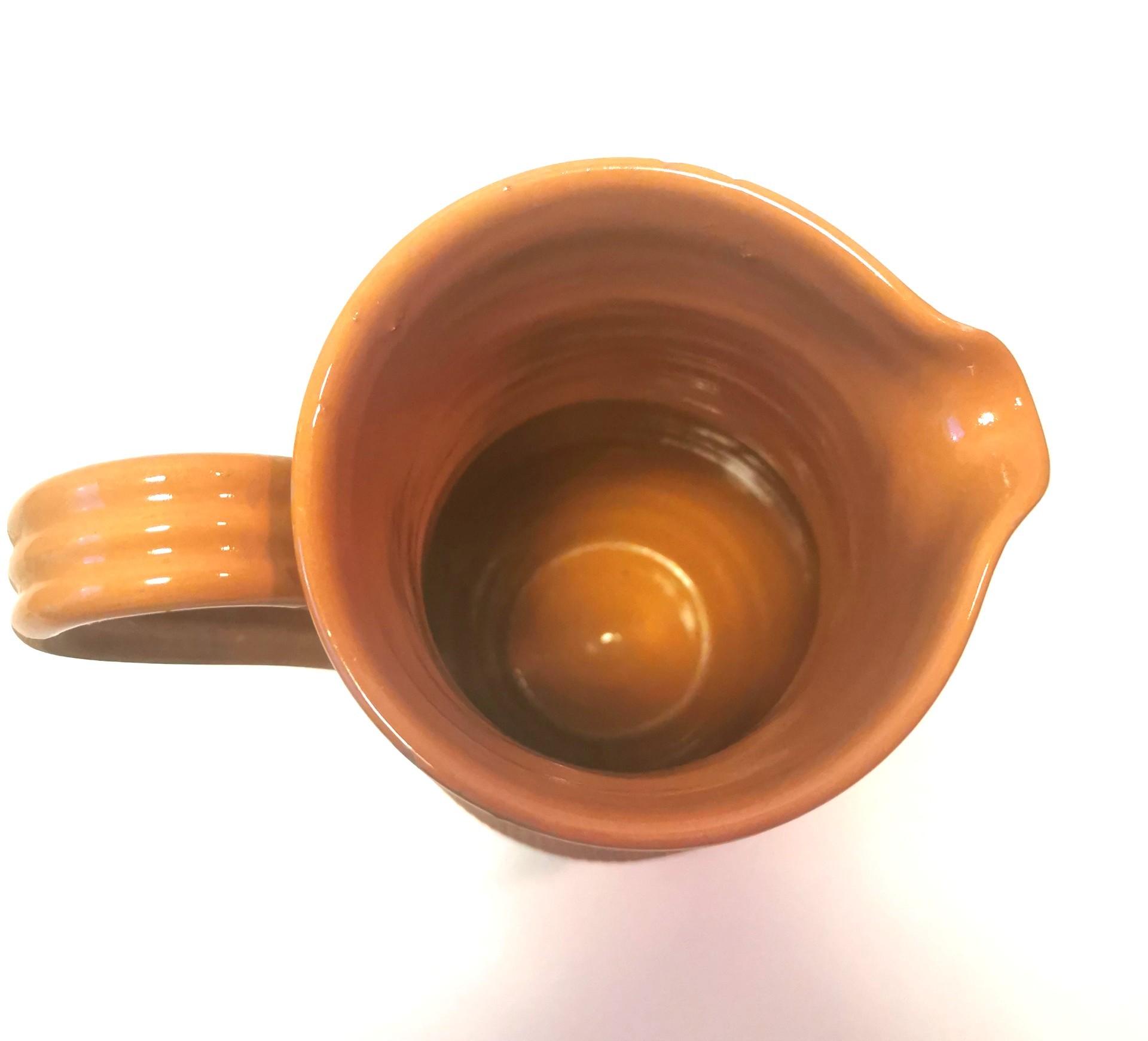 Vtg Portuguese Terracotta Pitcher Hand Carved Texture 8" - photo 5
