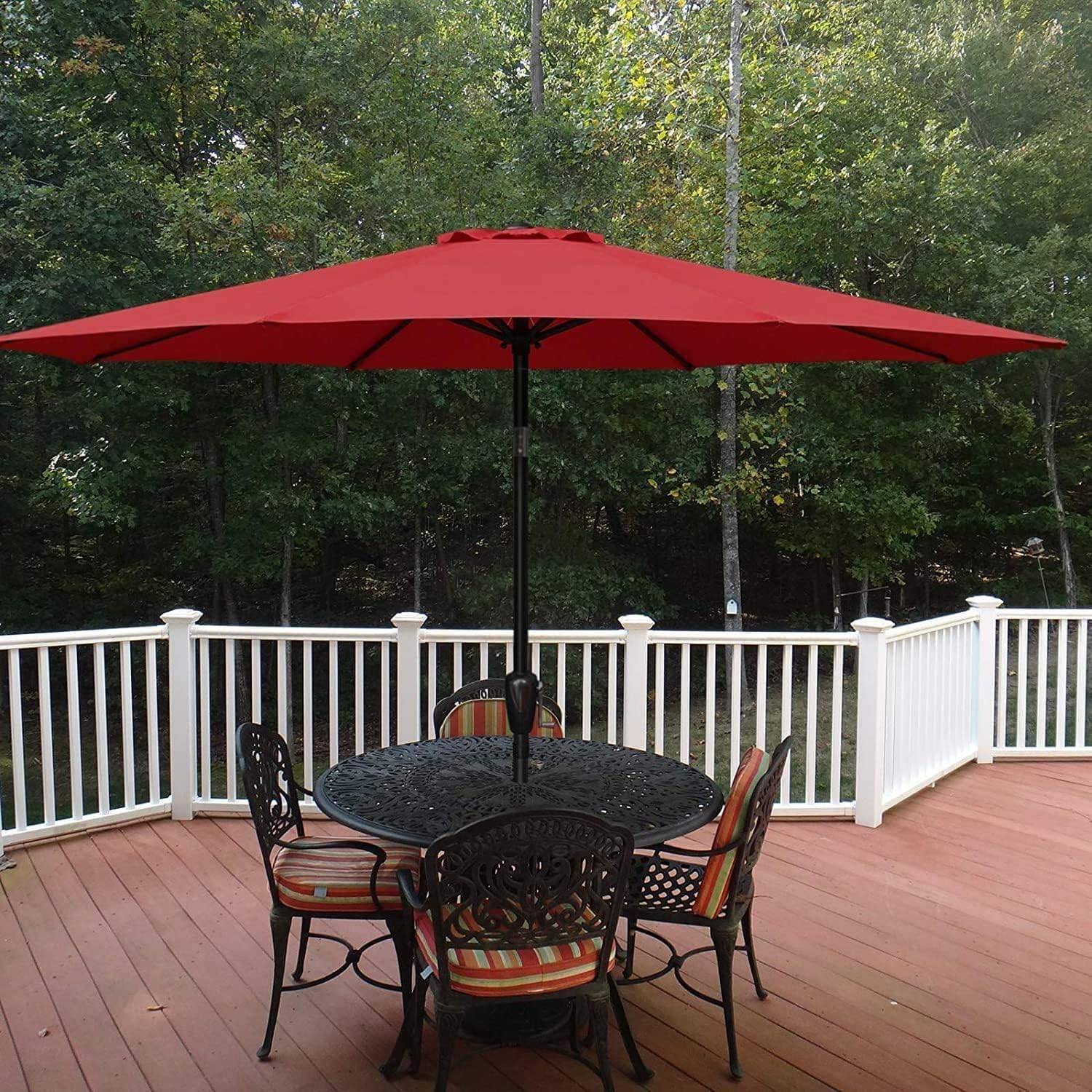 Simple Deluxe 9ft Outdoor Market Table Patio Umbrella