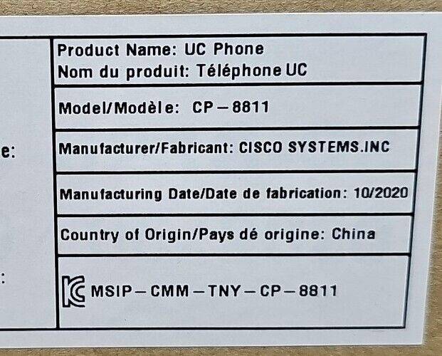 CISCO IP Phone 8811 Series (CP-8811-K9=) - photo 3