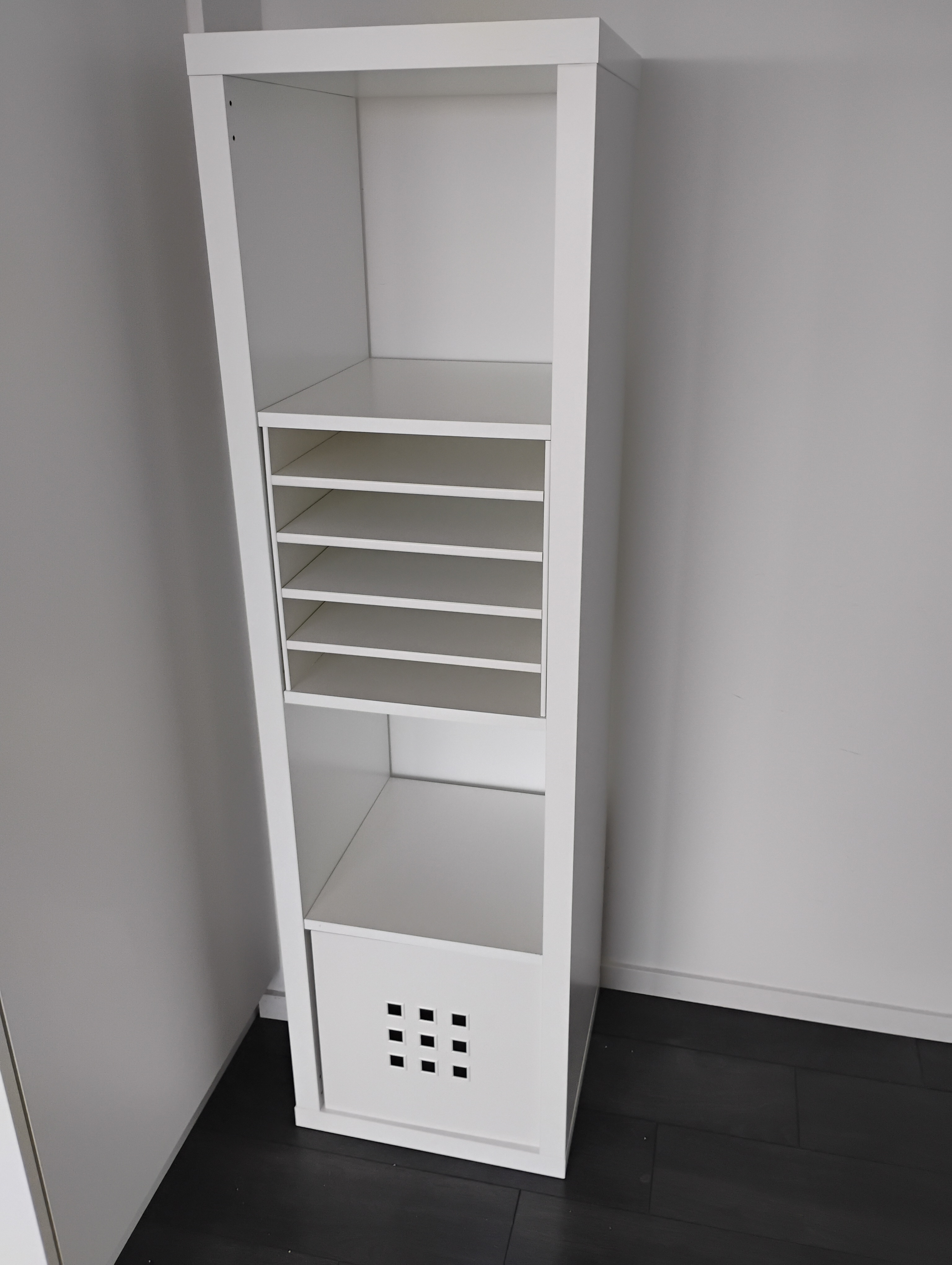 White Kallax Shelf (1x4) with Inserts - photo 2