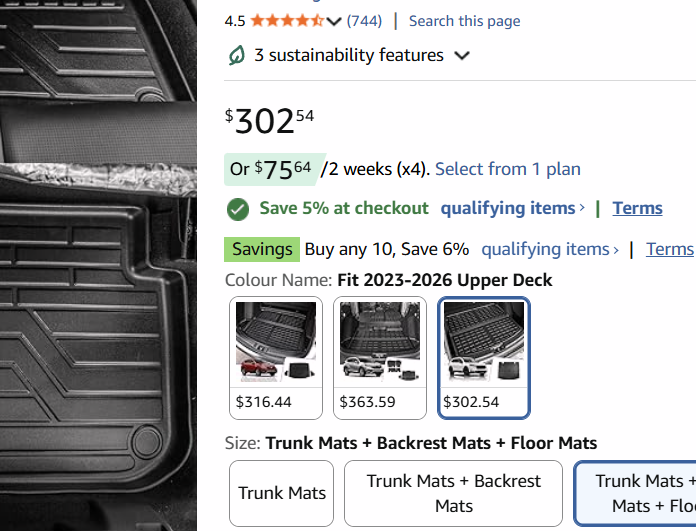 NEW  floor mats  for 2022-2025 Hyundai Tucson - photo 2