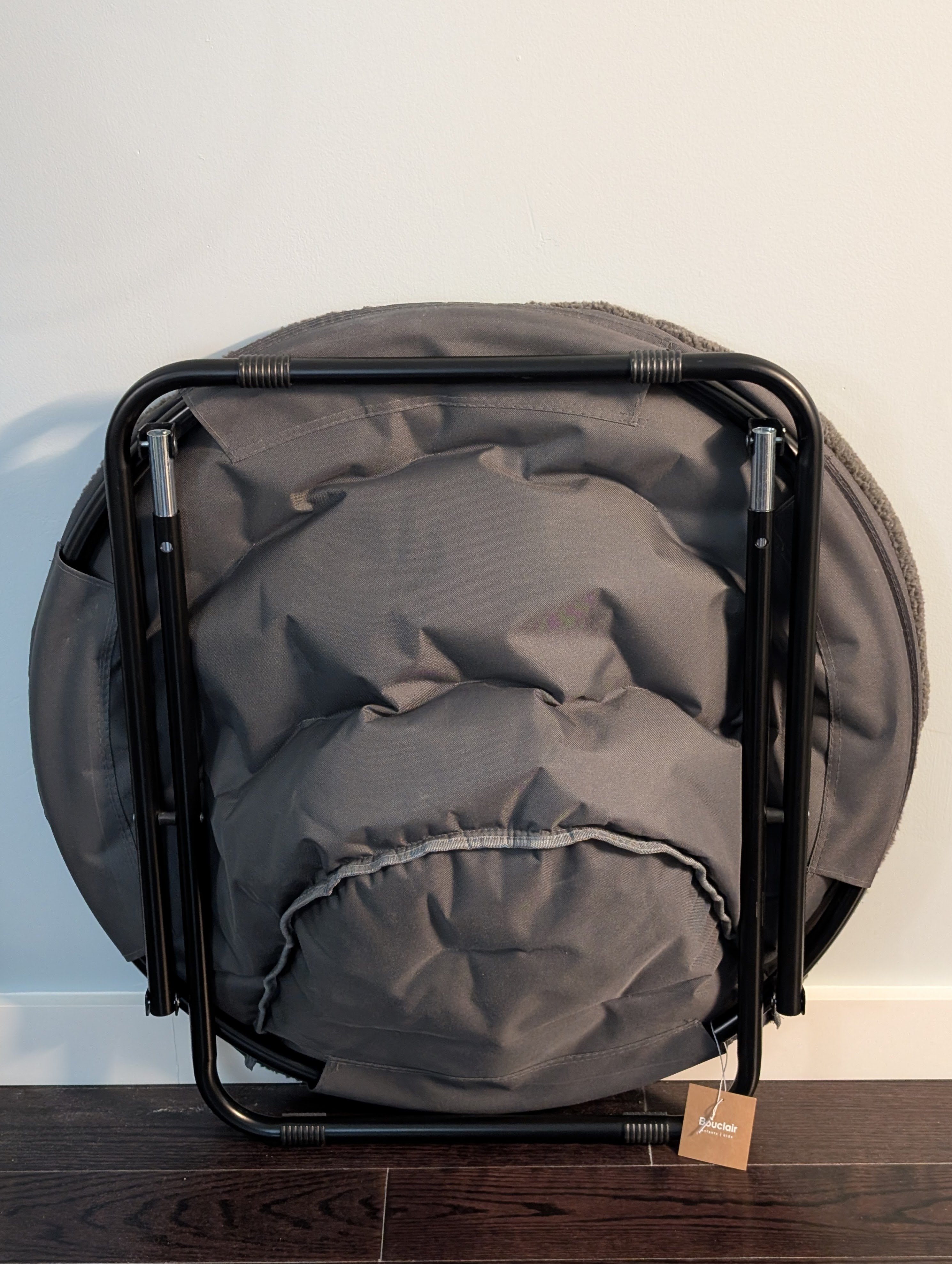 Bouclair Grey Sherpa Foldable Papasan Chair - photo 5