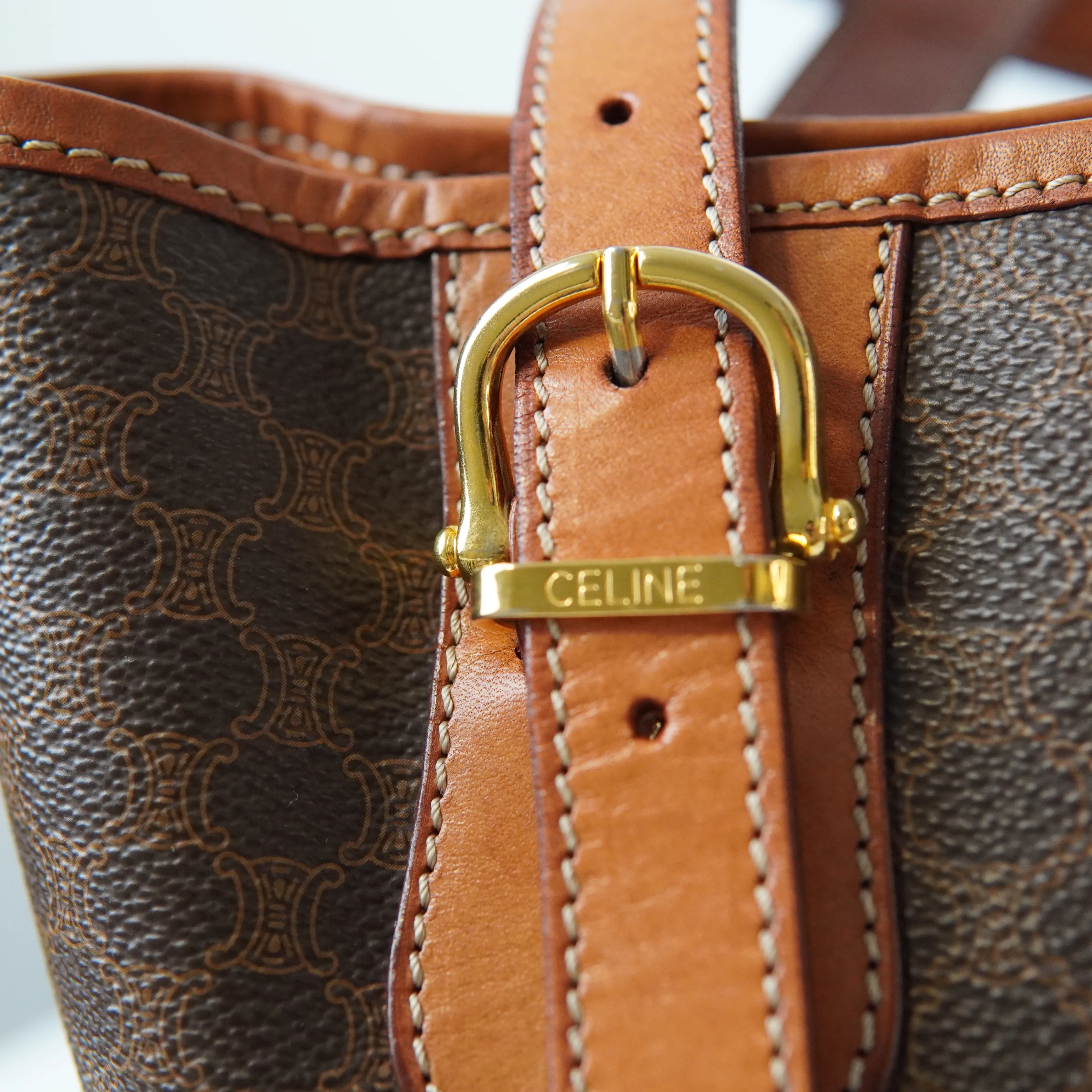 CELINE Macadam Tote Bag – Vintage Bucket Style image indicator(7)