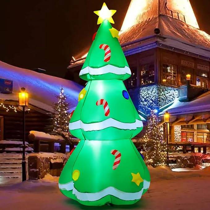 New GOOSH 5 ft Inflatable Christmas Tree with LED Light
