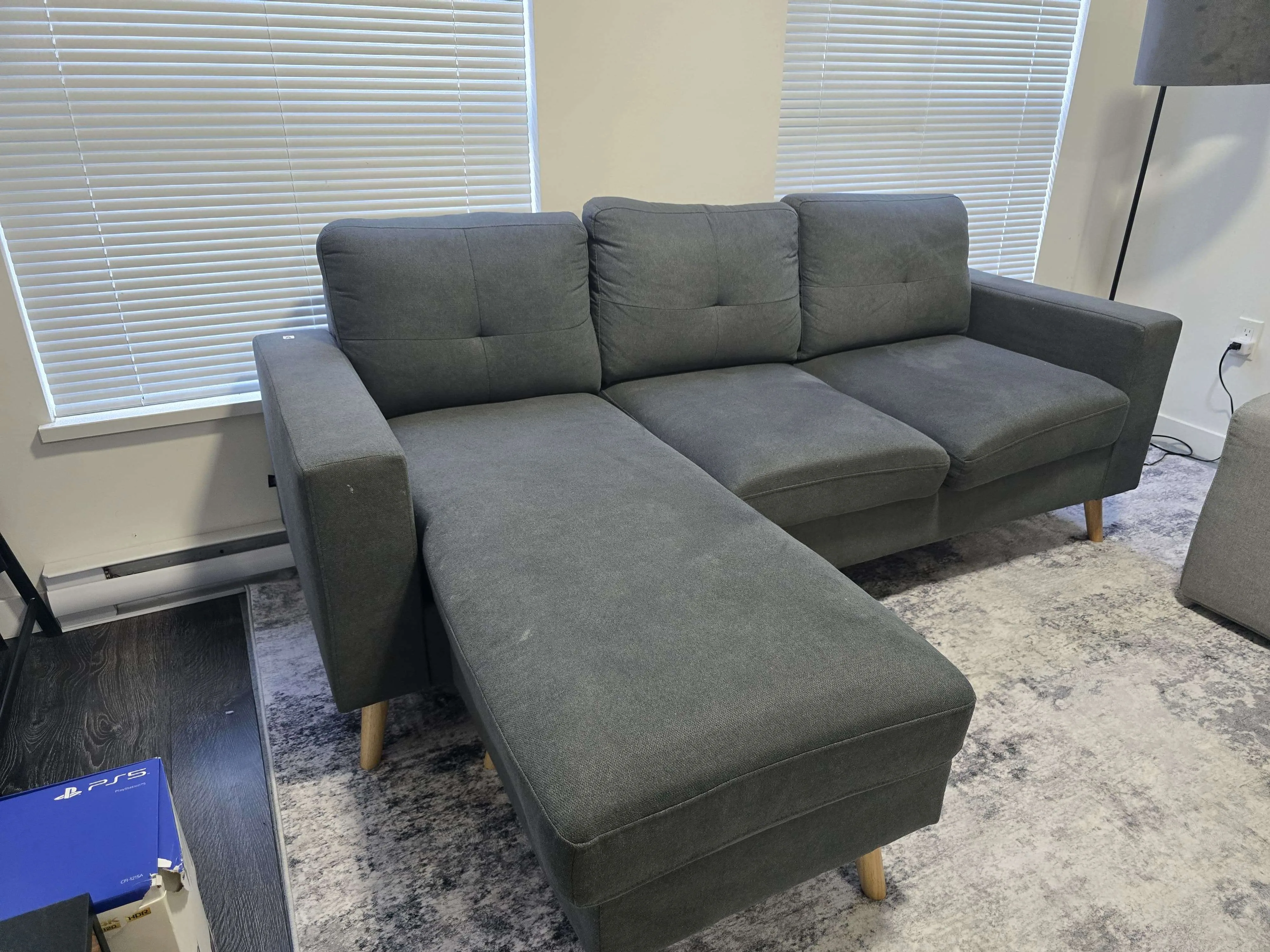 HOMCOM Modular Sectional Sofa – L-Shape with Reversible Chaise image indicator(8)