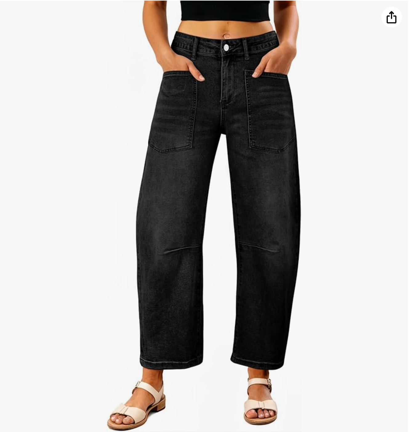 Barrel Jeans High Waisted Wide Leg Boyfriend Denim Jeans