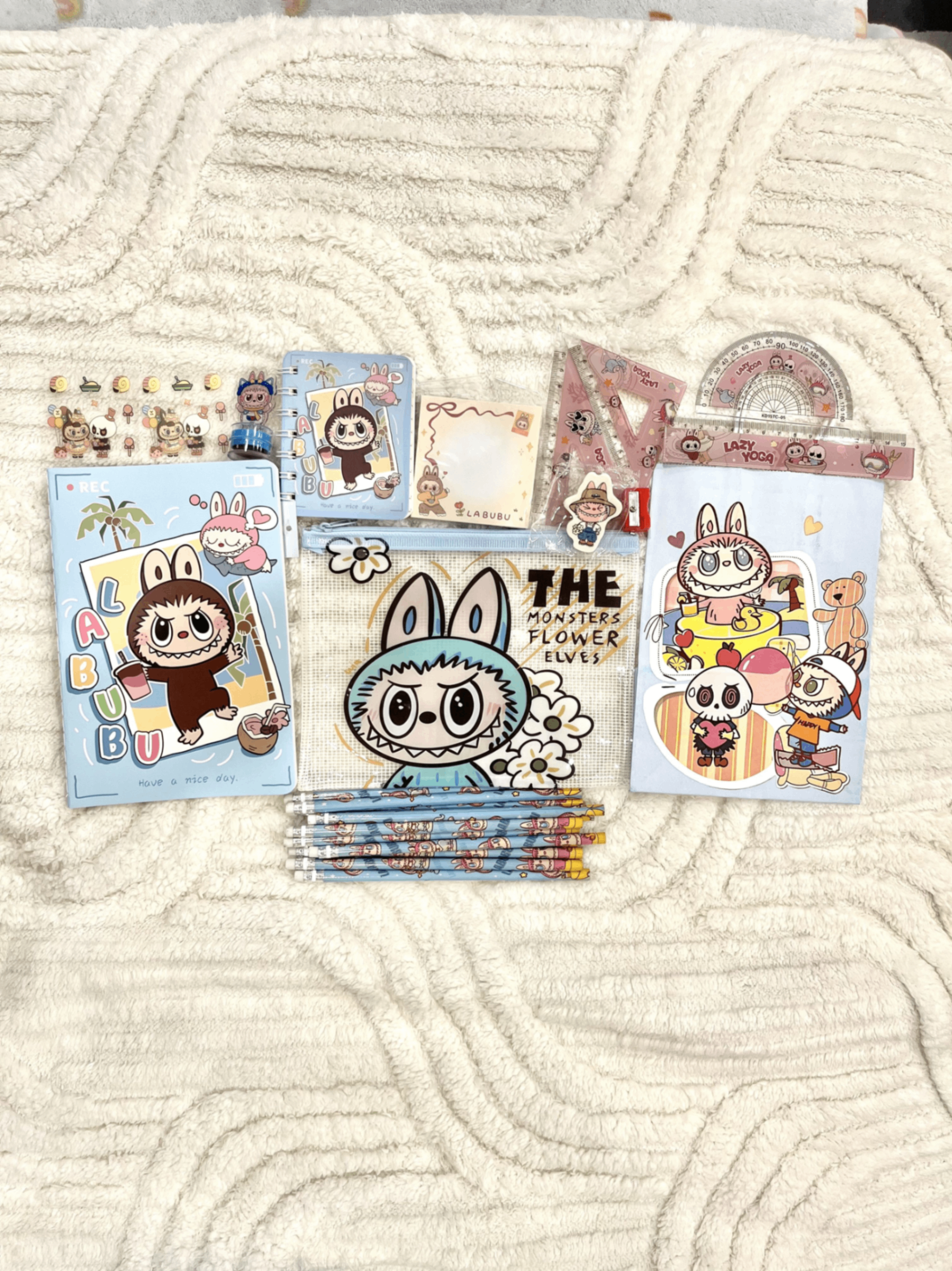 26-piece Labubu themed stationery set