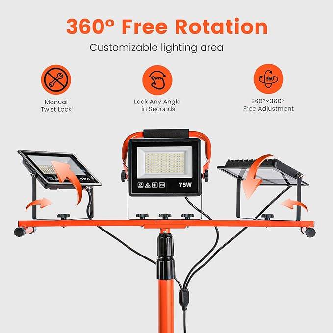 30000 Lumen Work Lights with Stand - photo 2