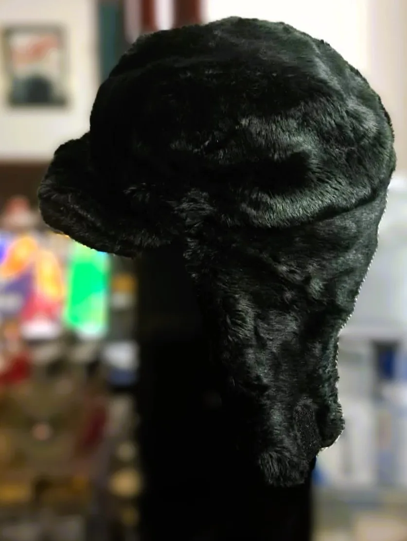 Cozy Unisex Winter Trapper Hat with Genuine Look Fur