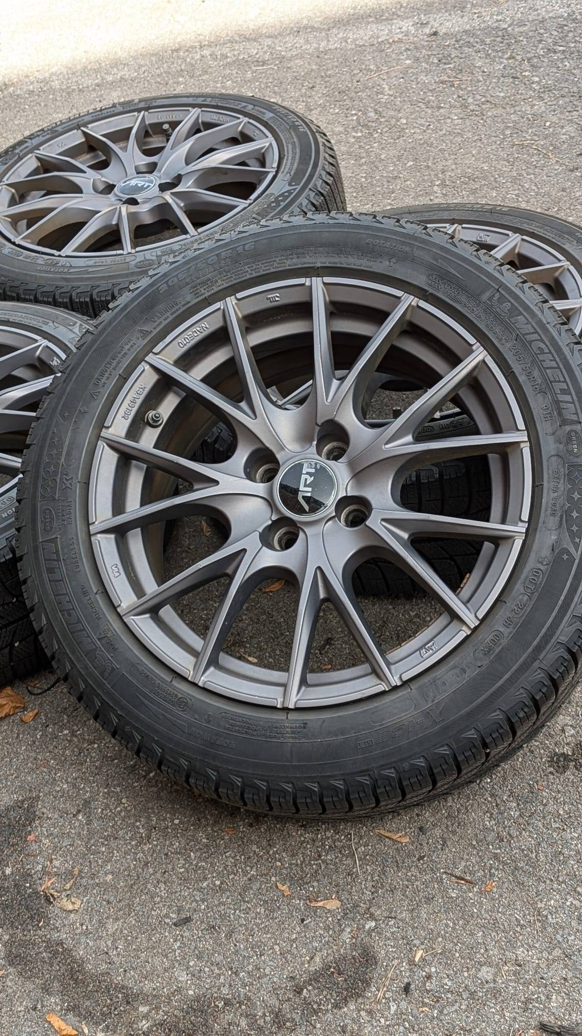 16"MSW 85(4x100)+205/50/R16 Michelin snow-MiniCooper/Civic/Lance