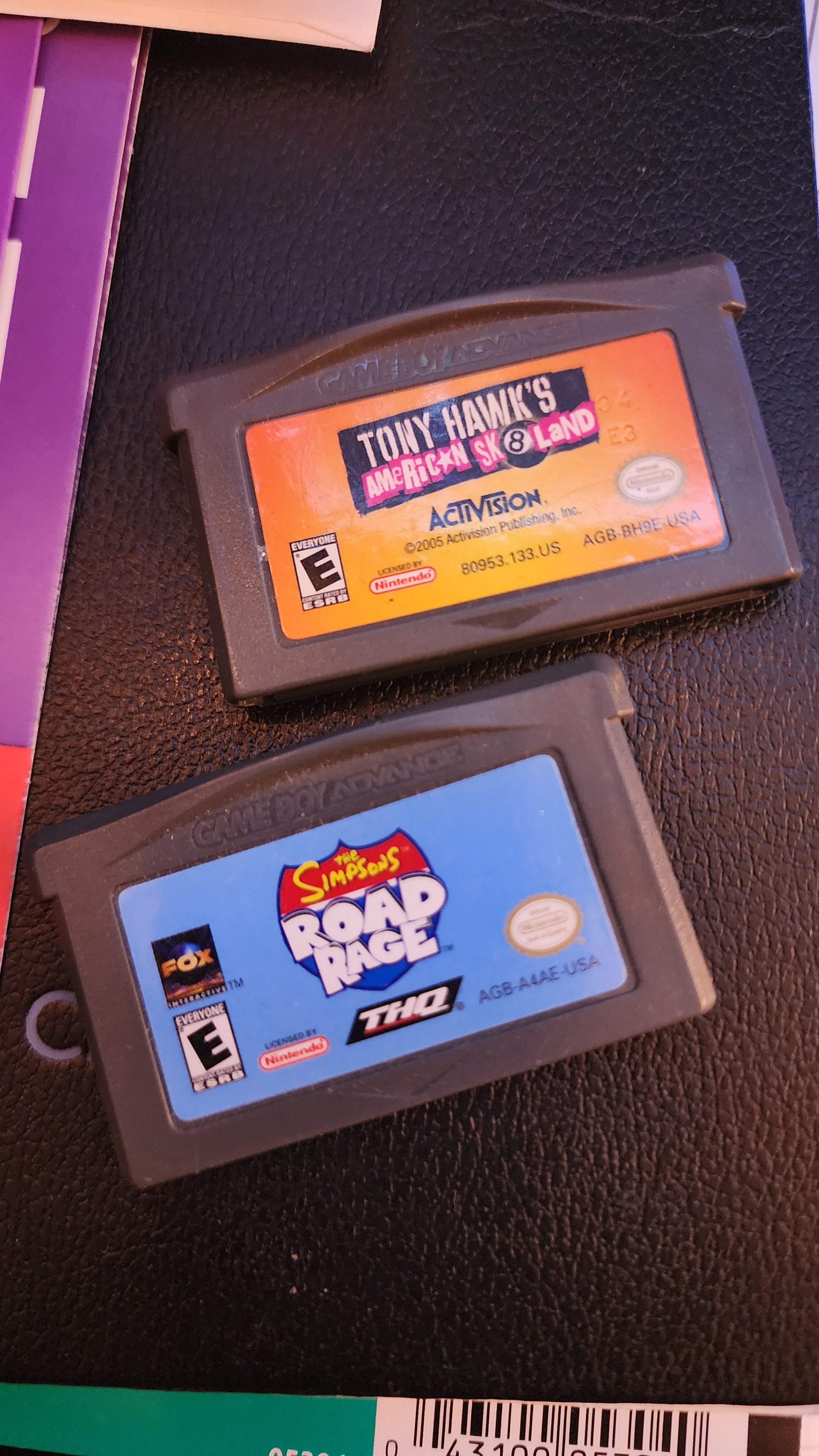 GBA: Tony Hawk American Sk8land & Simpsons Road Rage