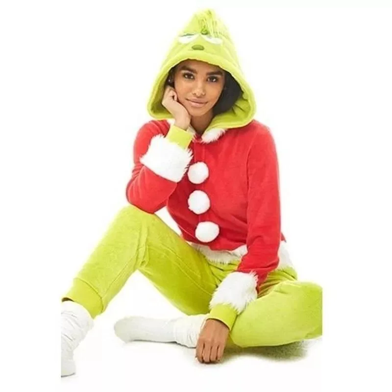 THE GRINCH CHRISTMAS ONE FULL PIECE COSTUME PAJAMA UNISEX XL
