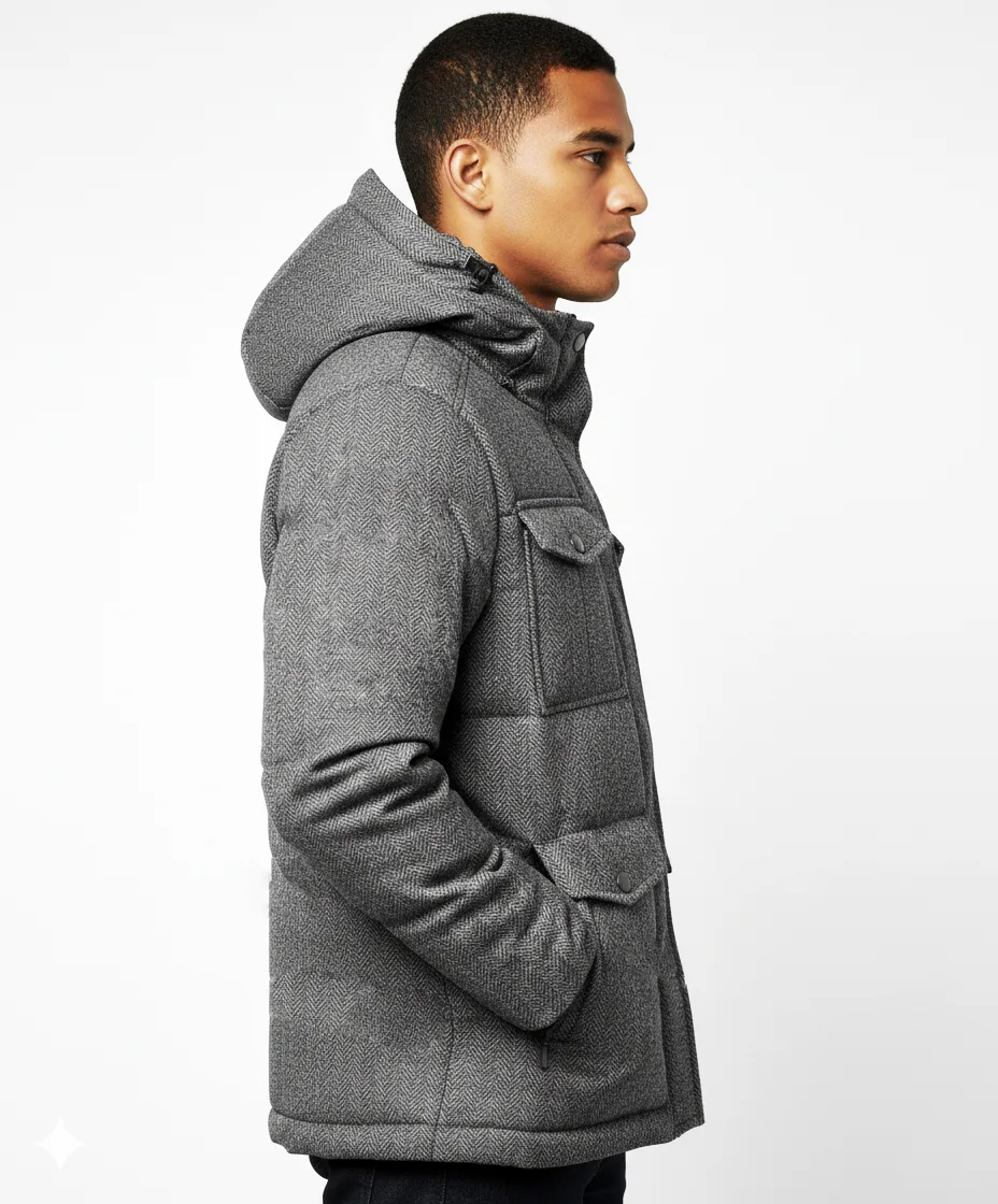 ROOTS Mens Down Hooded Insulated Winter Jacket (S but fits M) image indicator(6)