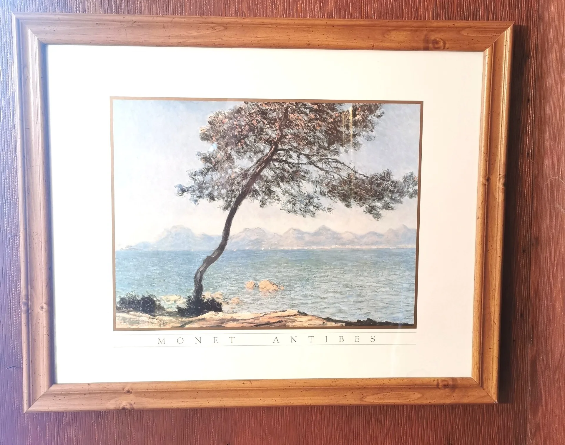 Beautifully Hardwood framed Monet Print Vintage image indicator(2)