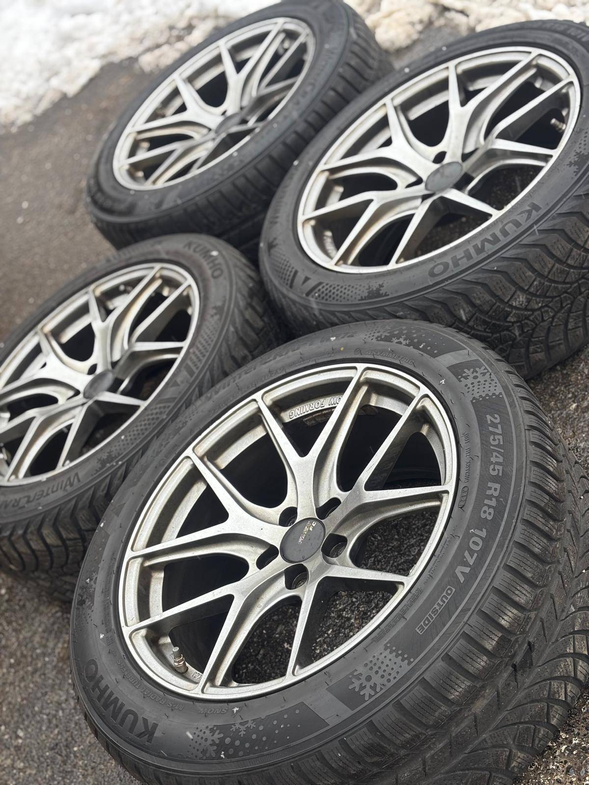 18”FC04 staggered(5x114)+Kumho snows-MUSTANG/Genisis/350Z/370Z/ - photo 4