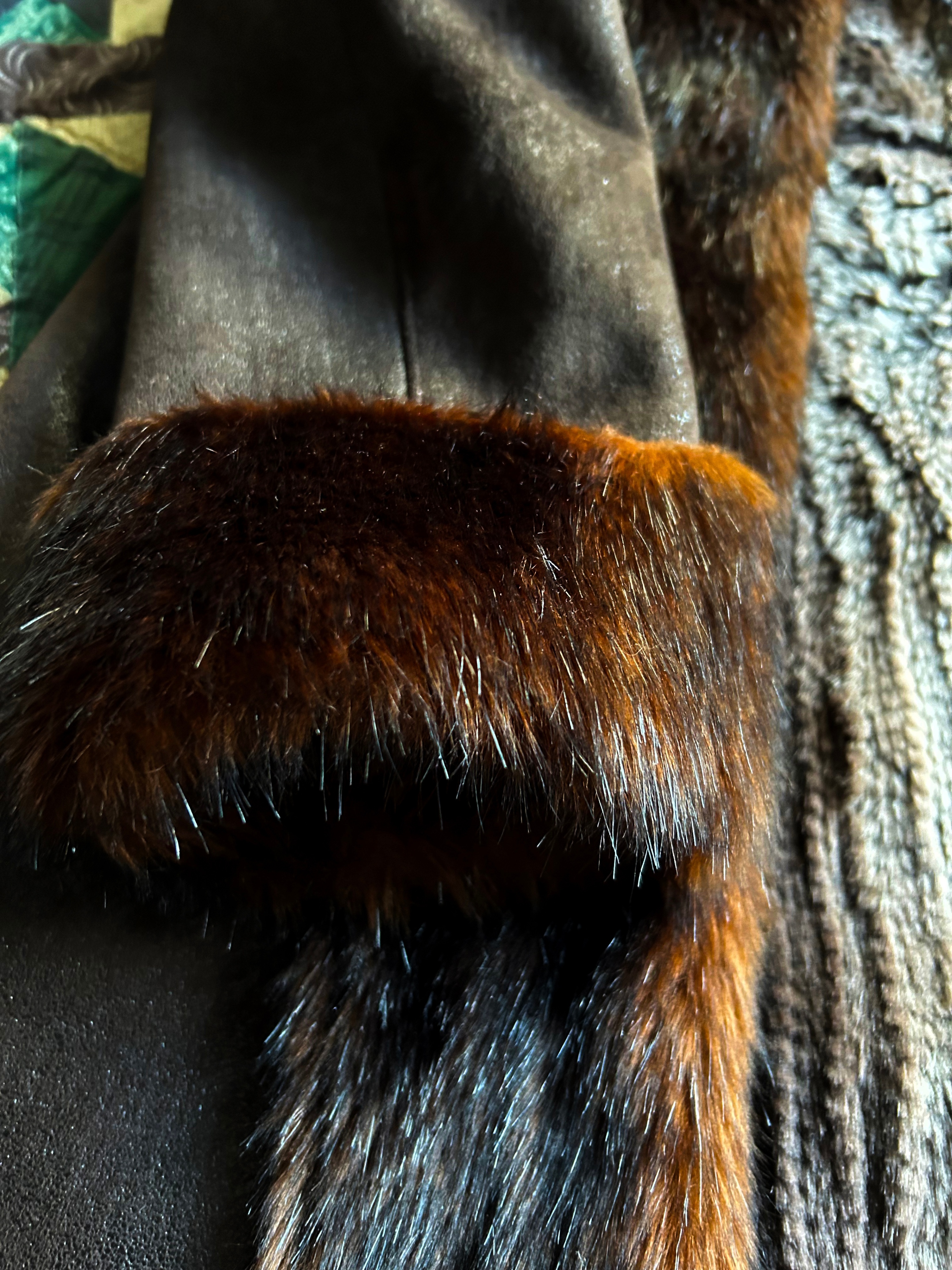 Beautiful Faux Leather, Faux Fur Dress Winter Coat - photo 2