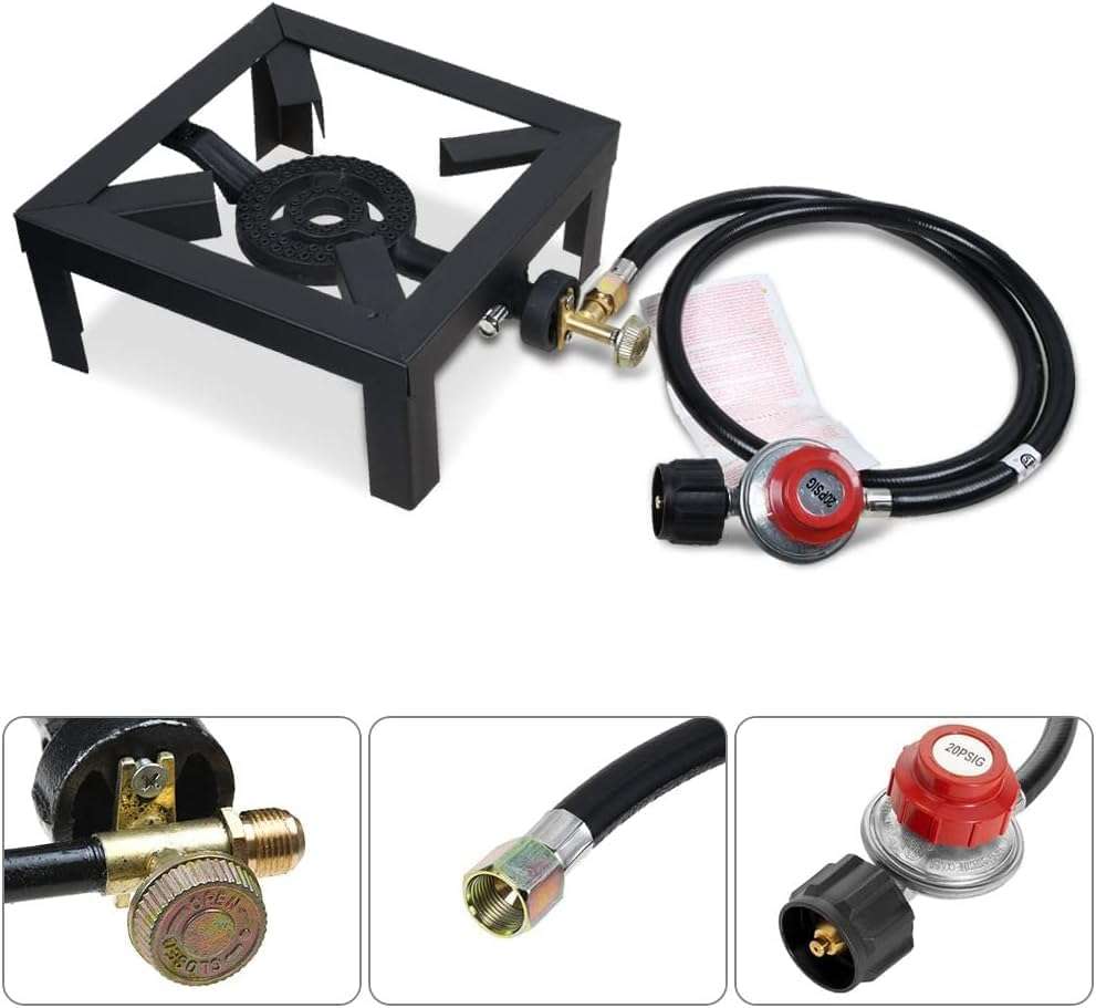 80,000 BTU Outdoor Propane Burner & Regulator/Hose - New - photo 3