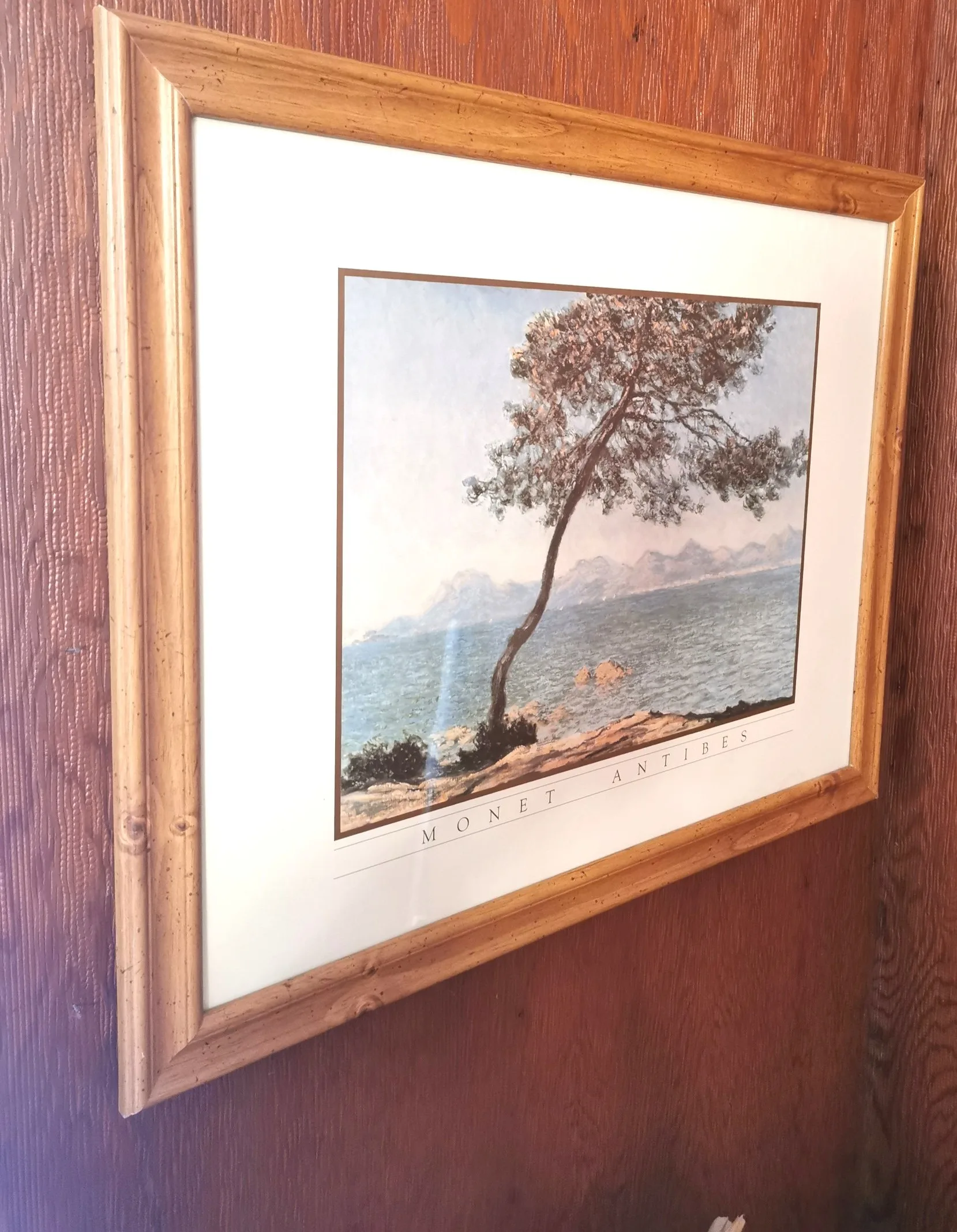 Beautifully Hardwood framed Monet Print Vintage