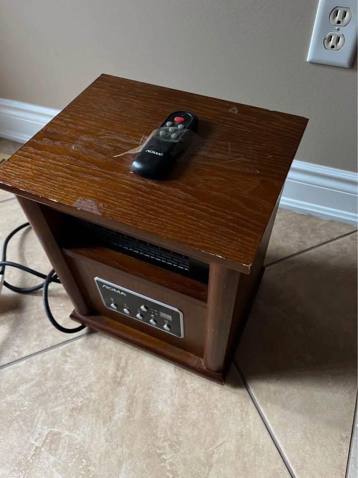 NOMA Wooden Cabinet Infared Space Heater With Remote - photo 3