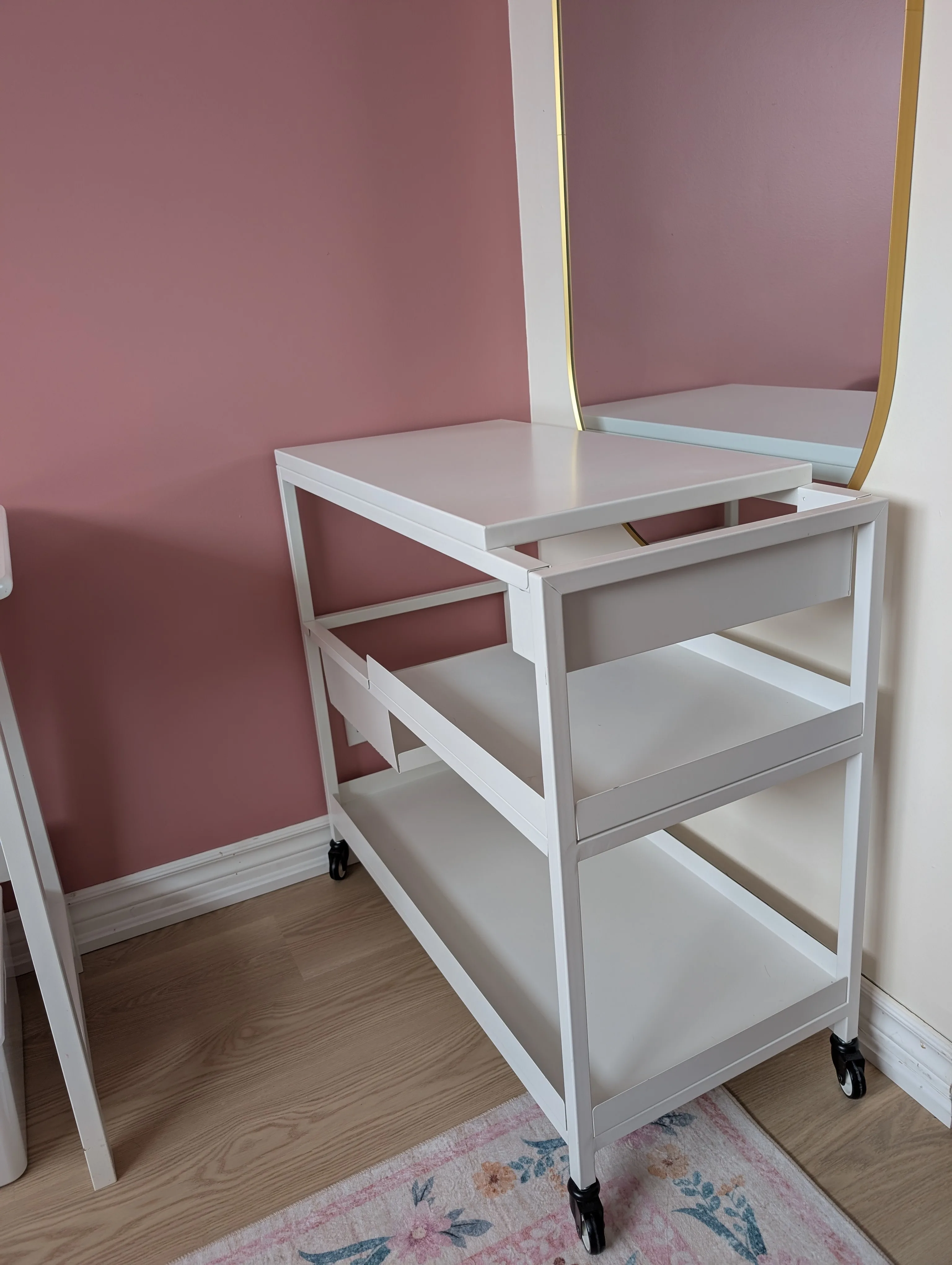 IKEA TROTTEN White Utility Cart
