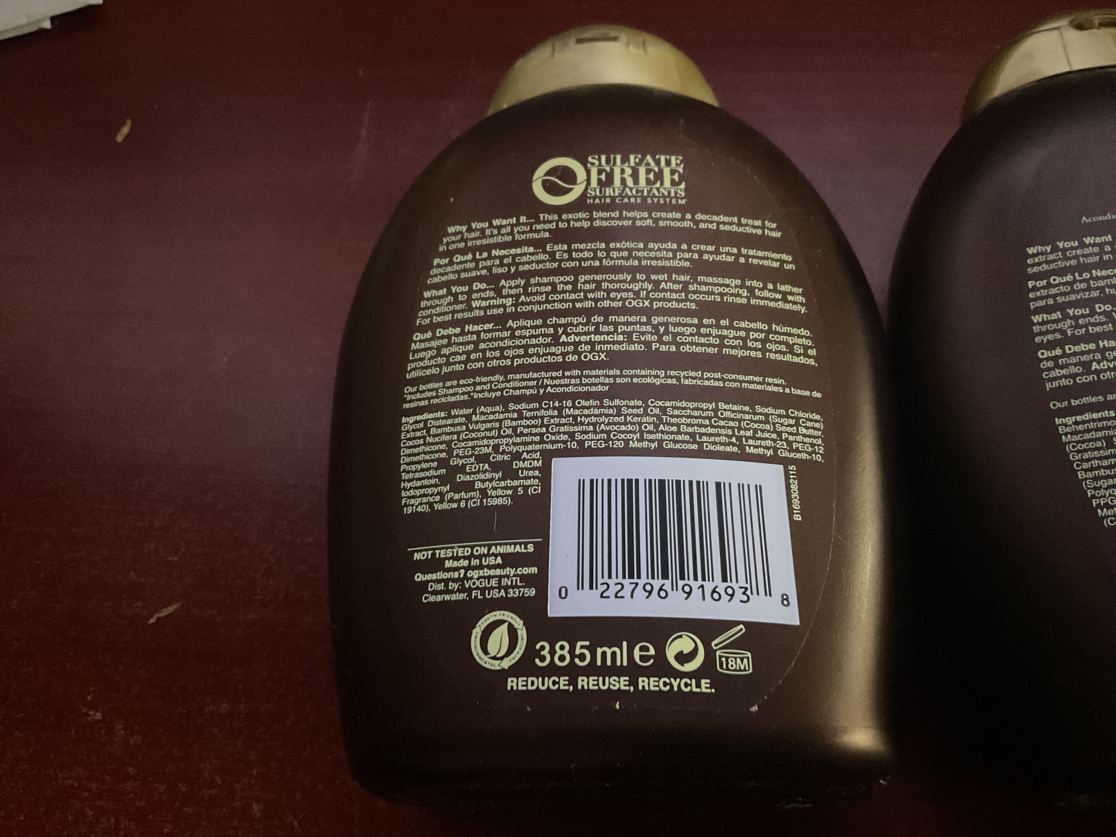OGX Hydrating Macadamia Oil Shampoo & Conditioner Set - photo 3