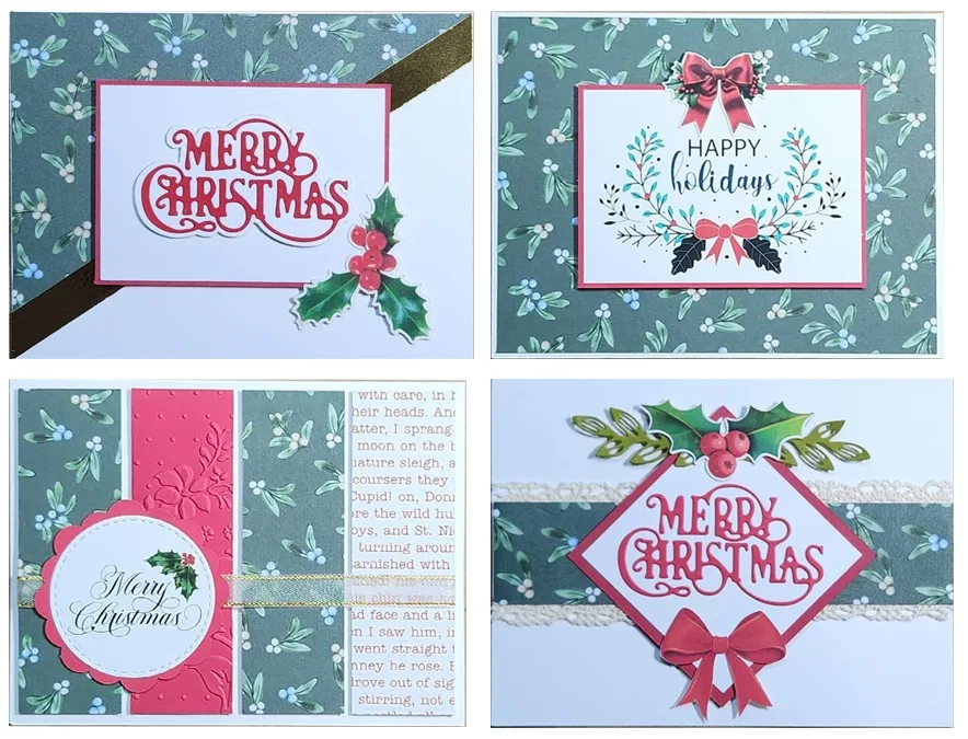 Christmas Cards - handmade - top fold