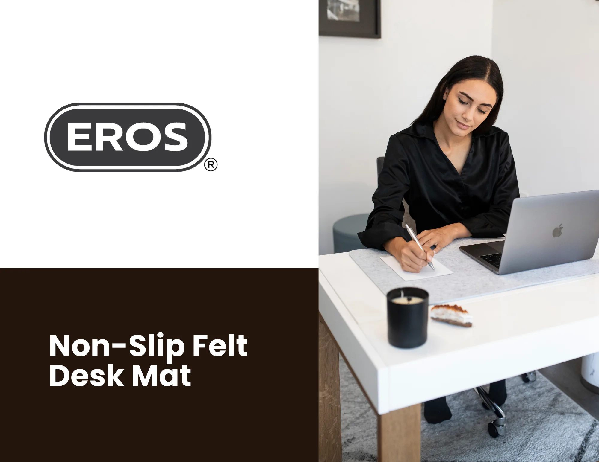 EROS Office Products - Non-Slip Felt Desk Mat