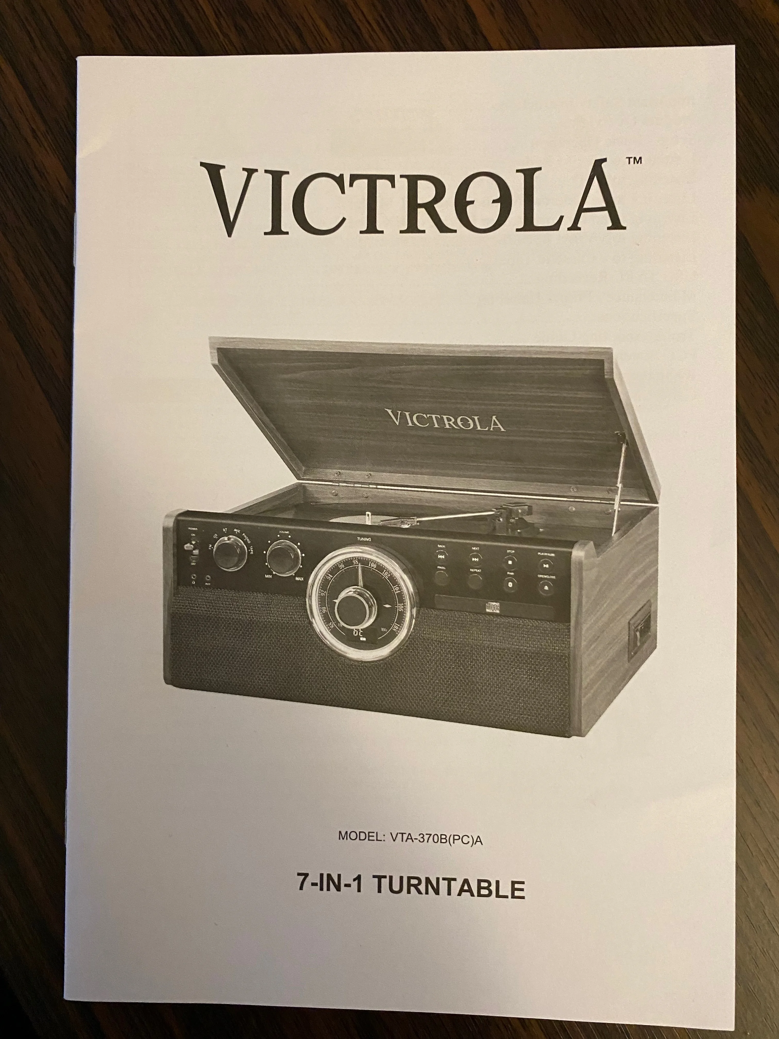Victrola 370B Belt Drive 7 in 1 Turntable/CD/Cassette/MP3 player image indicator(4)