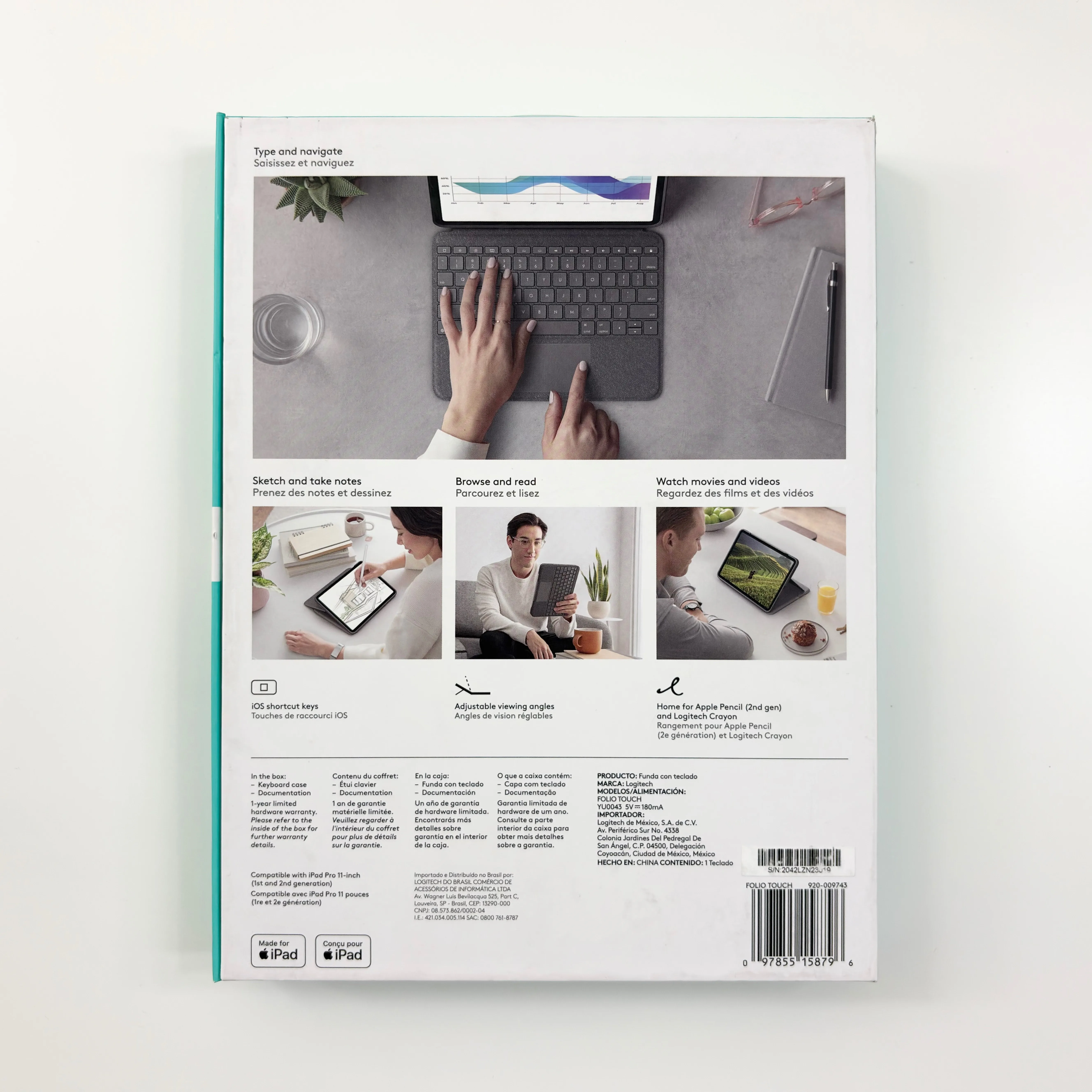 Logitech Folio Touch Keyboard Case for Apple iPad Pro 11-inch image indicator(2)