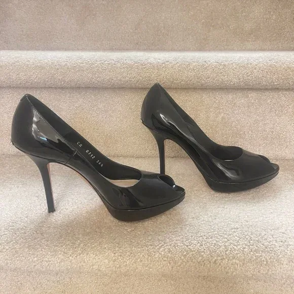 Authentic Christian Dior black high heel shoes in mint condition