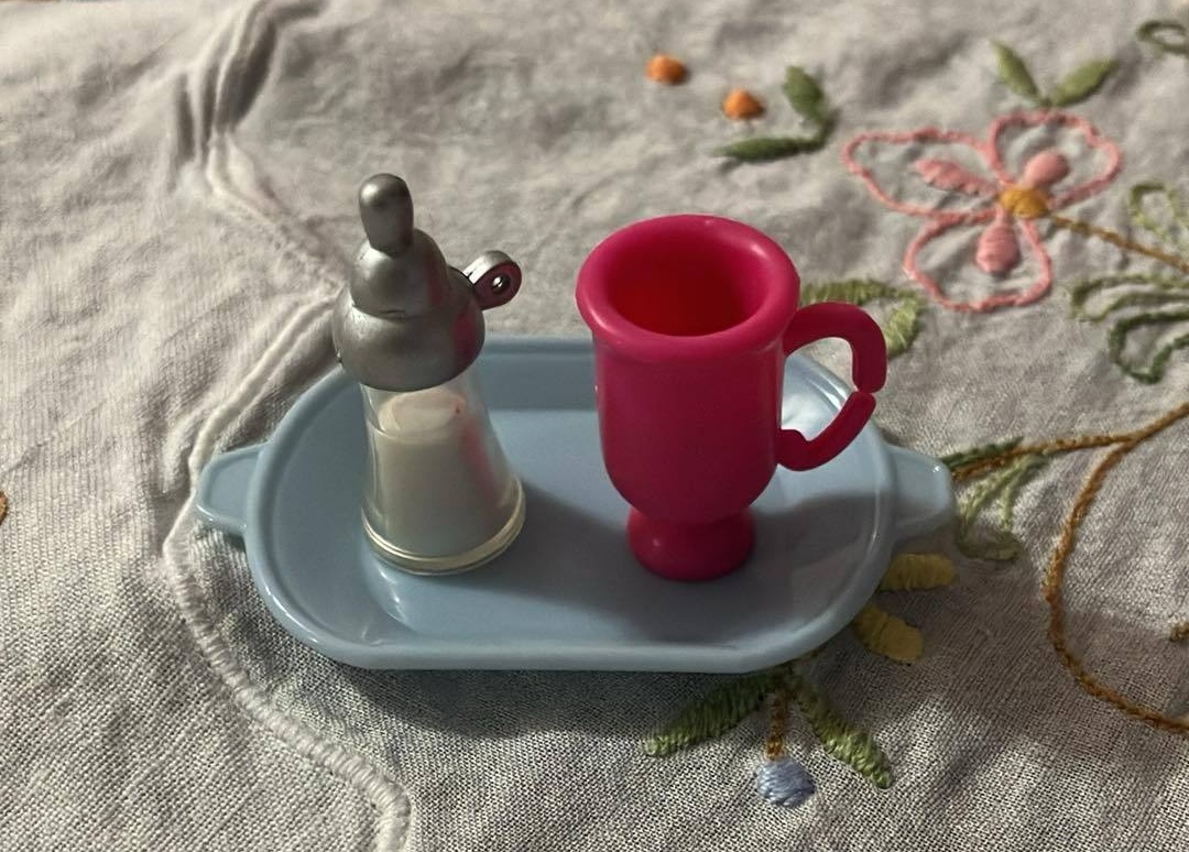 Toy Tray with Cup and Sugar (Barbie Size)