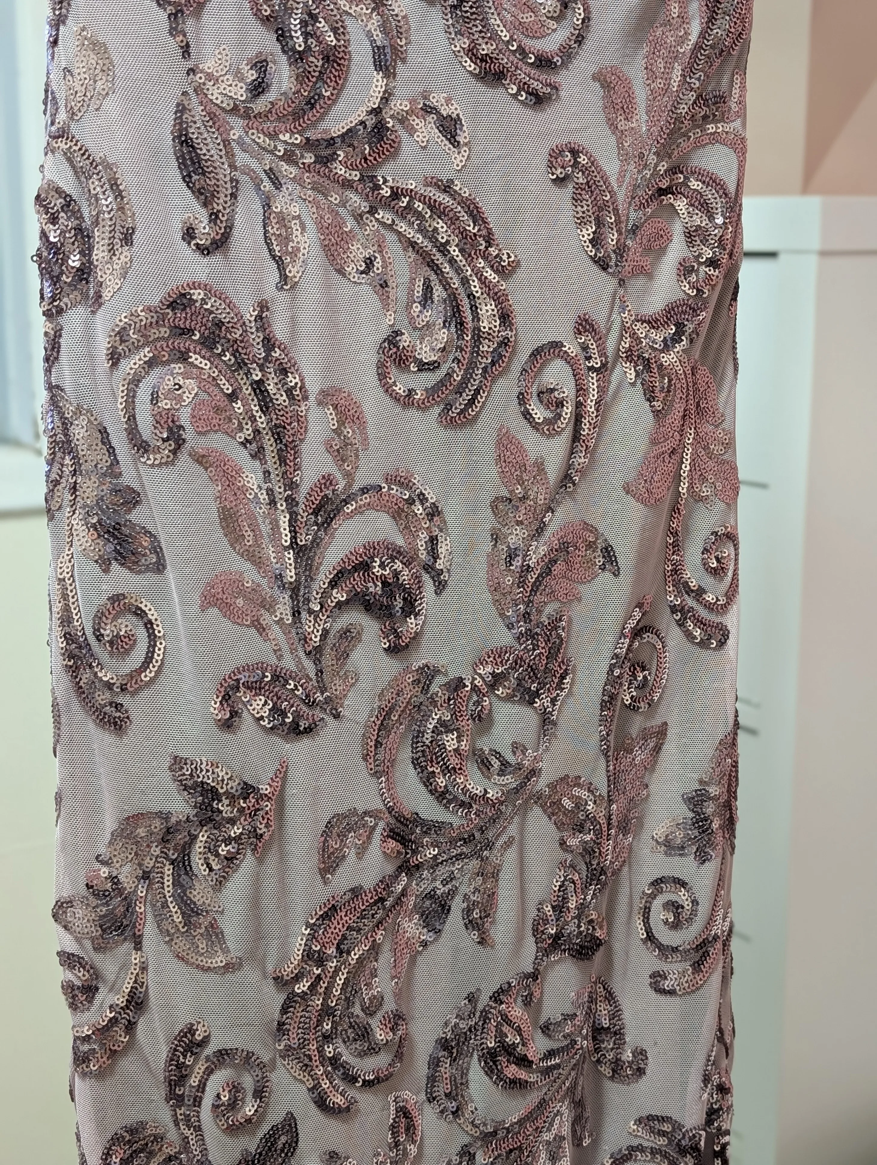 Size XS Pink Sequin Maxi Dress image indicator(4)