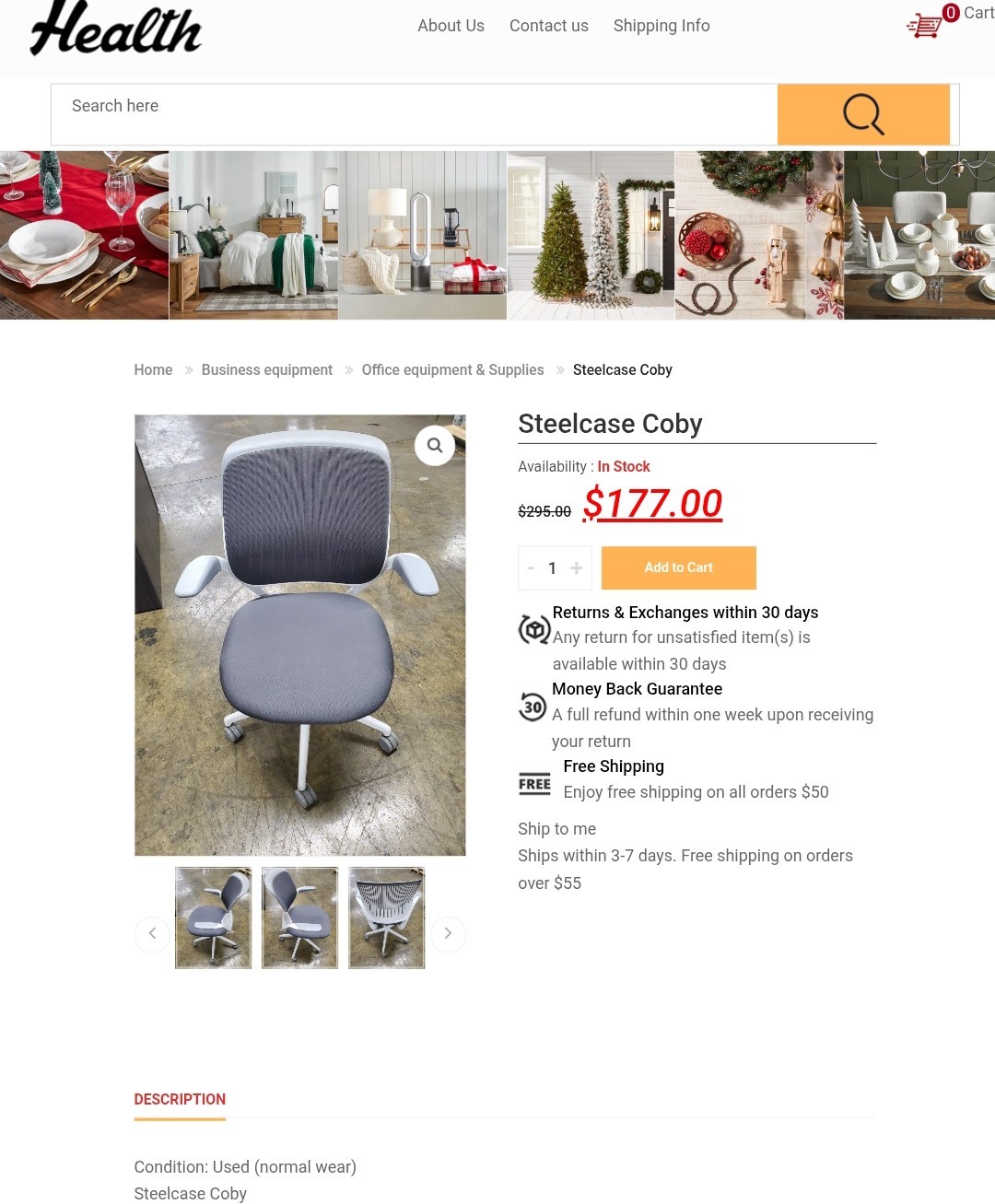 Cobi Steelcase Conference Desk Chair Grey White - photo 5