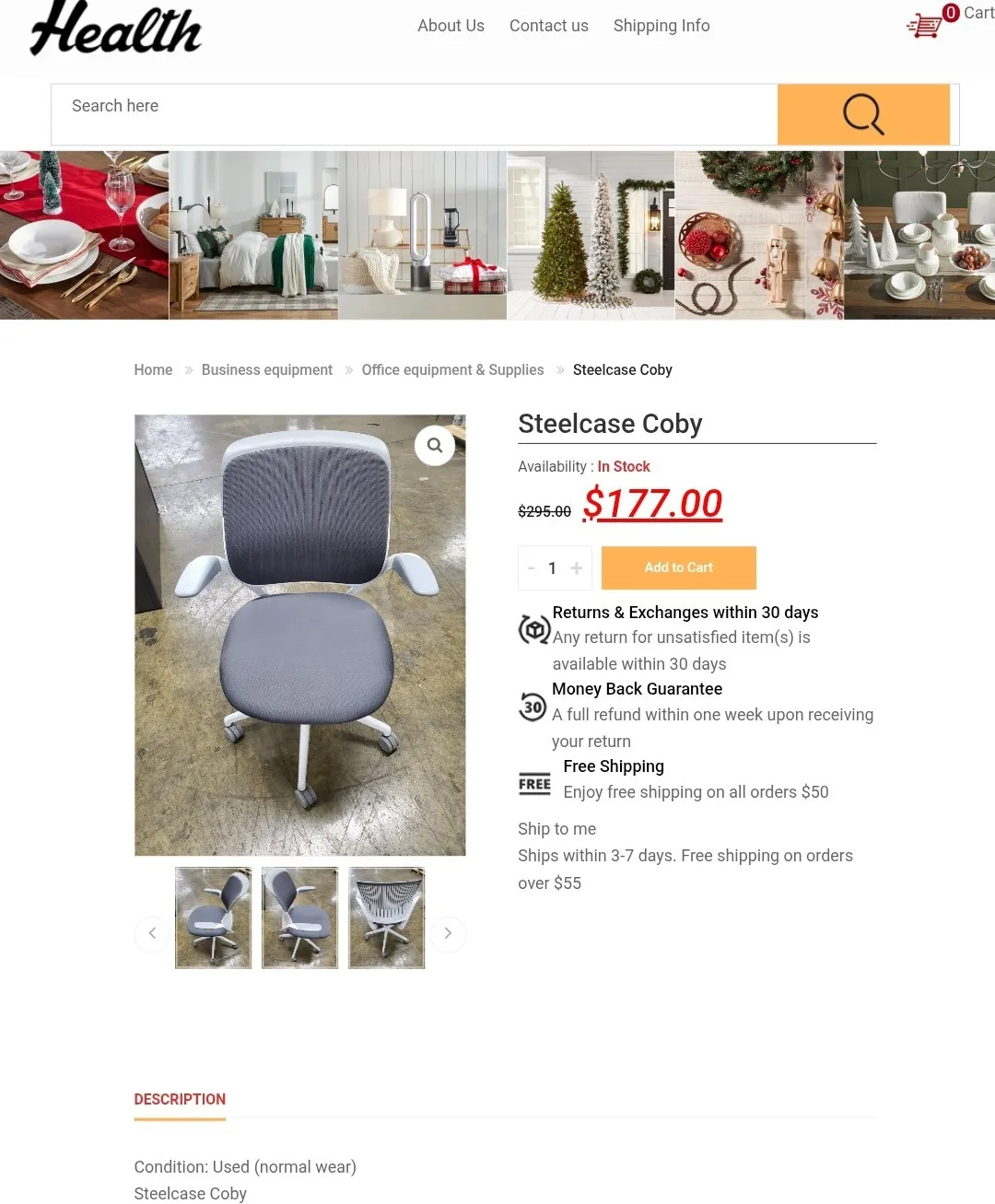 Cobi Steelcase Conference Chair Grey White