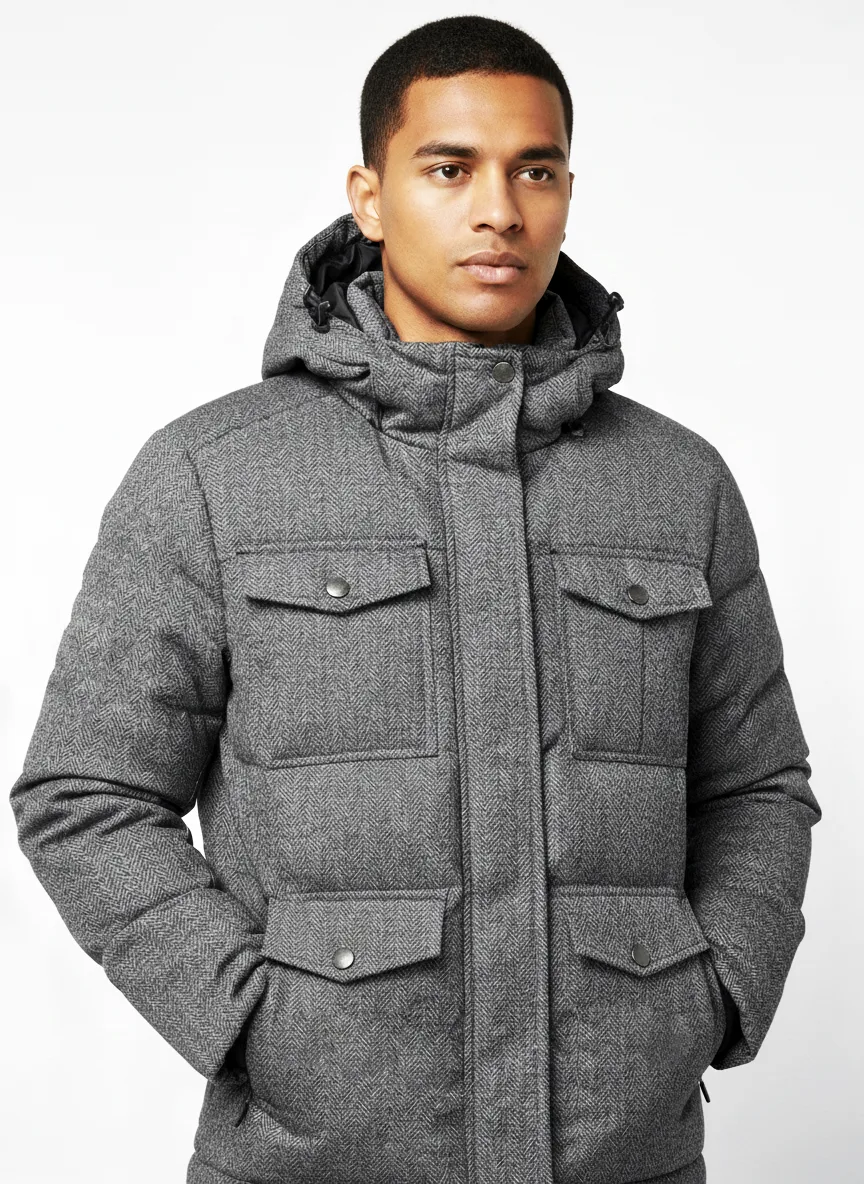 ROOTS Mens Down Hooded Insulated Winter Jacket (S but fits M)