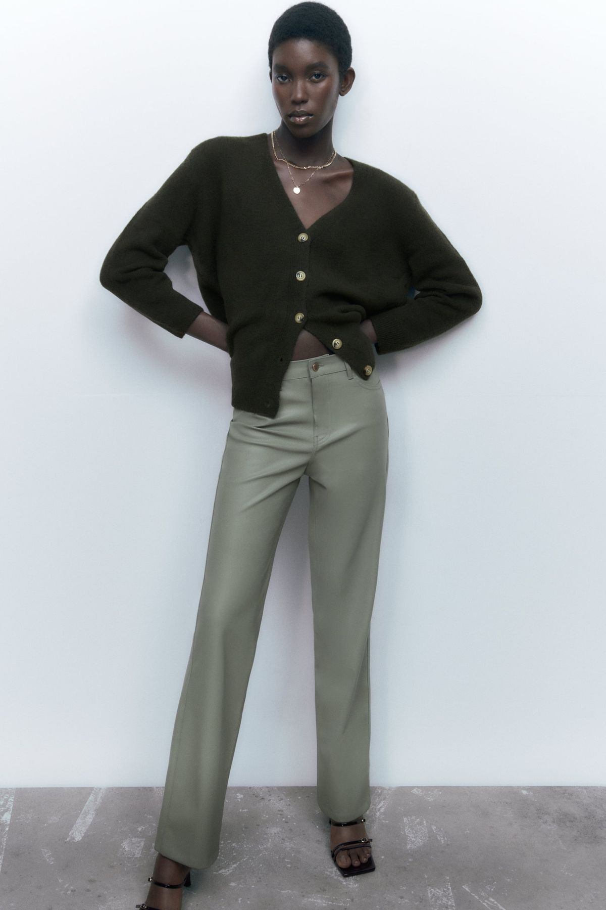 New w tags Zara Faux Leather Pants - Size 8