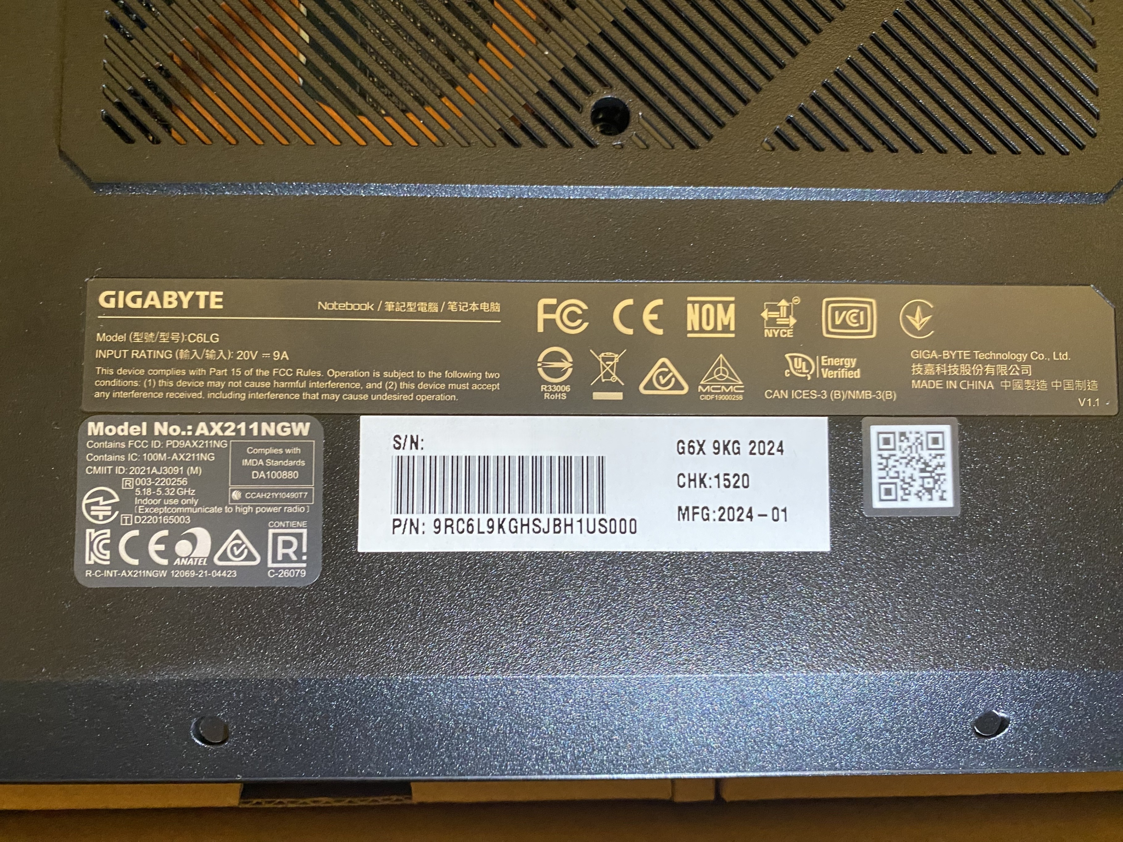 NEW Gigabyte G6X RTX 4060 32GB Laptop 16" Intel i7-13650HX - photo 3