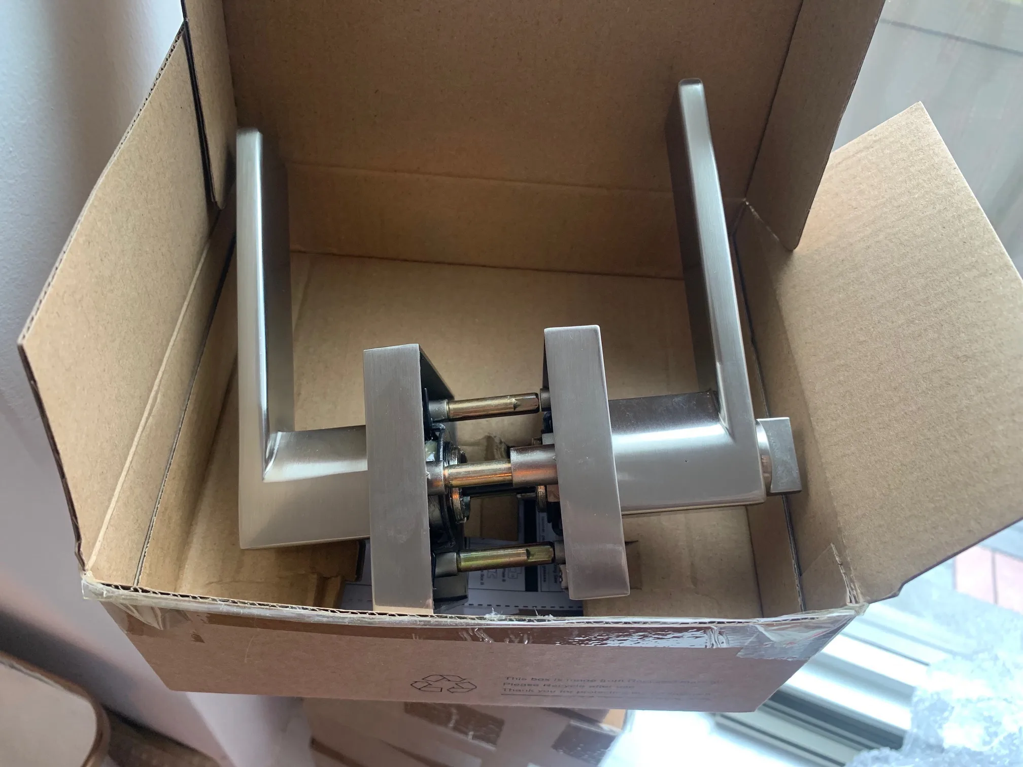 5 NEW Pack Satin Nickel Door Handles image indicator(2)