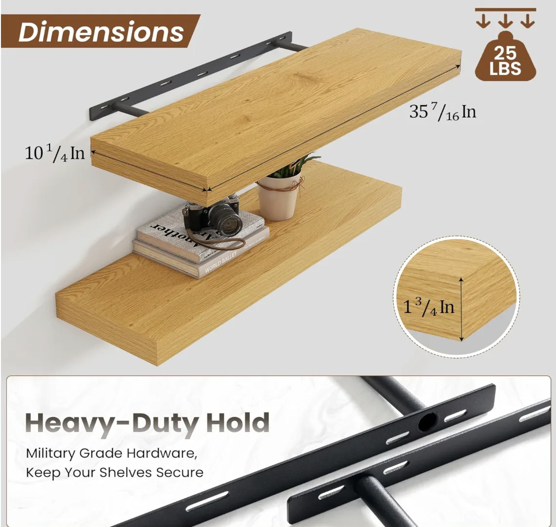 New Two Floating Shelves (35.7") image indicator(2)
