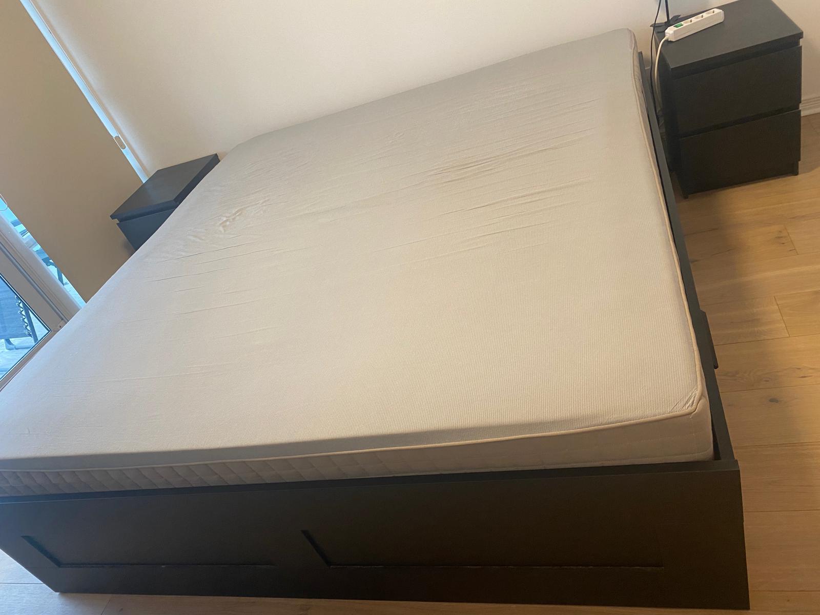 IKEA BRIMNES Bed  King Size + HAUGESUND spring mattress - photo 2
