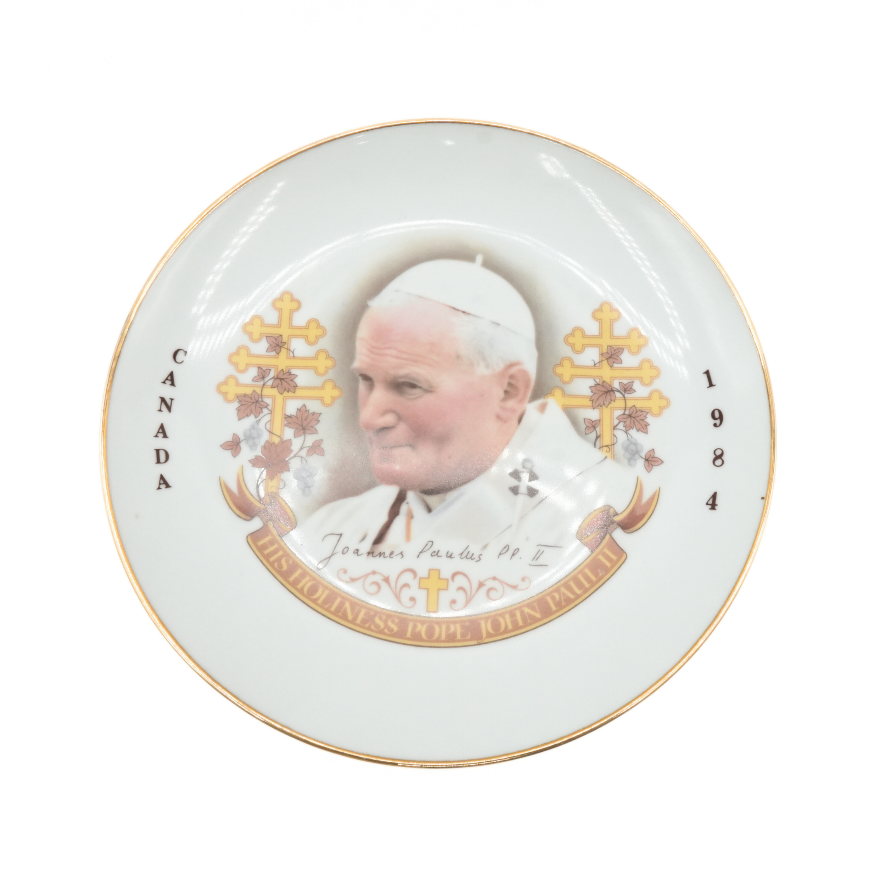 Pope John Paul II Canada 1984 Commemorative Plate