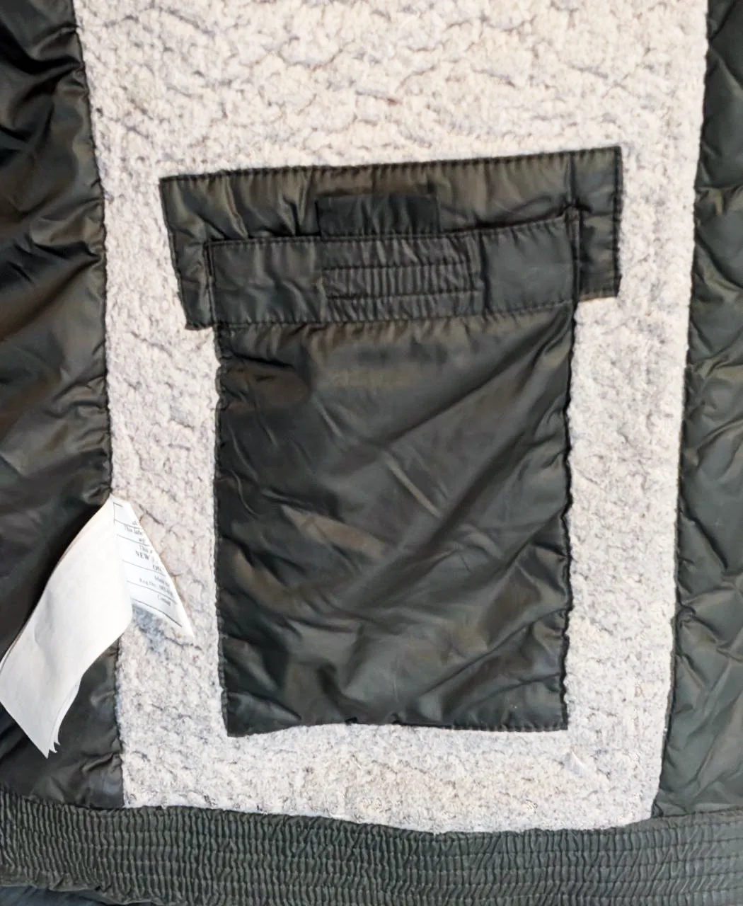 HOLLISTER Mens Green Puffer Jacket Sherpa Hood Coat Winter Sz. L image indicator(9)