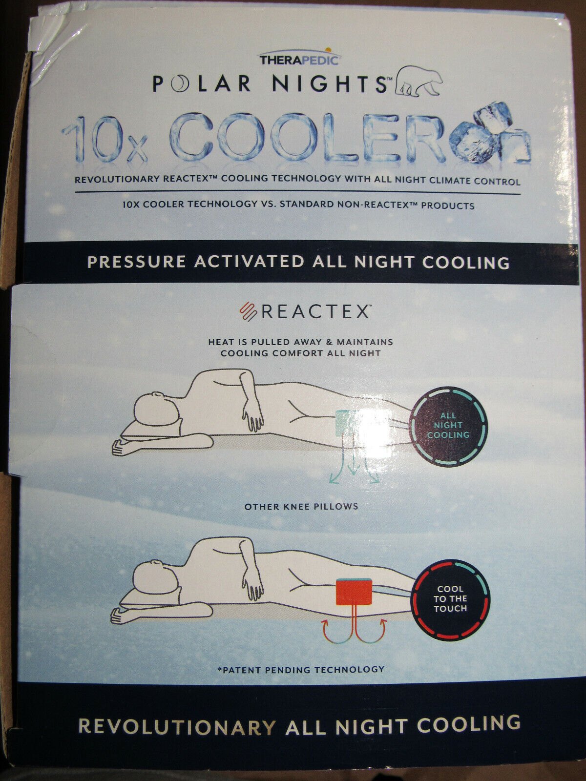 Therapedic Polar Nights Cooling Memory Foam Knee Pillow - photo 4
