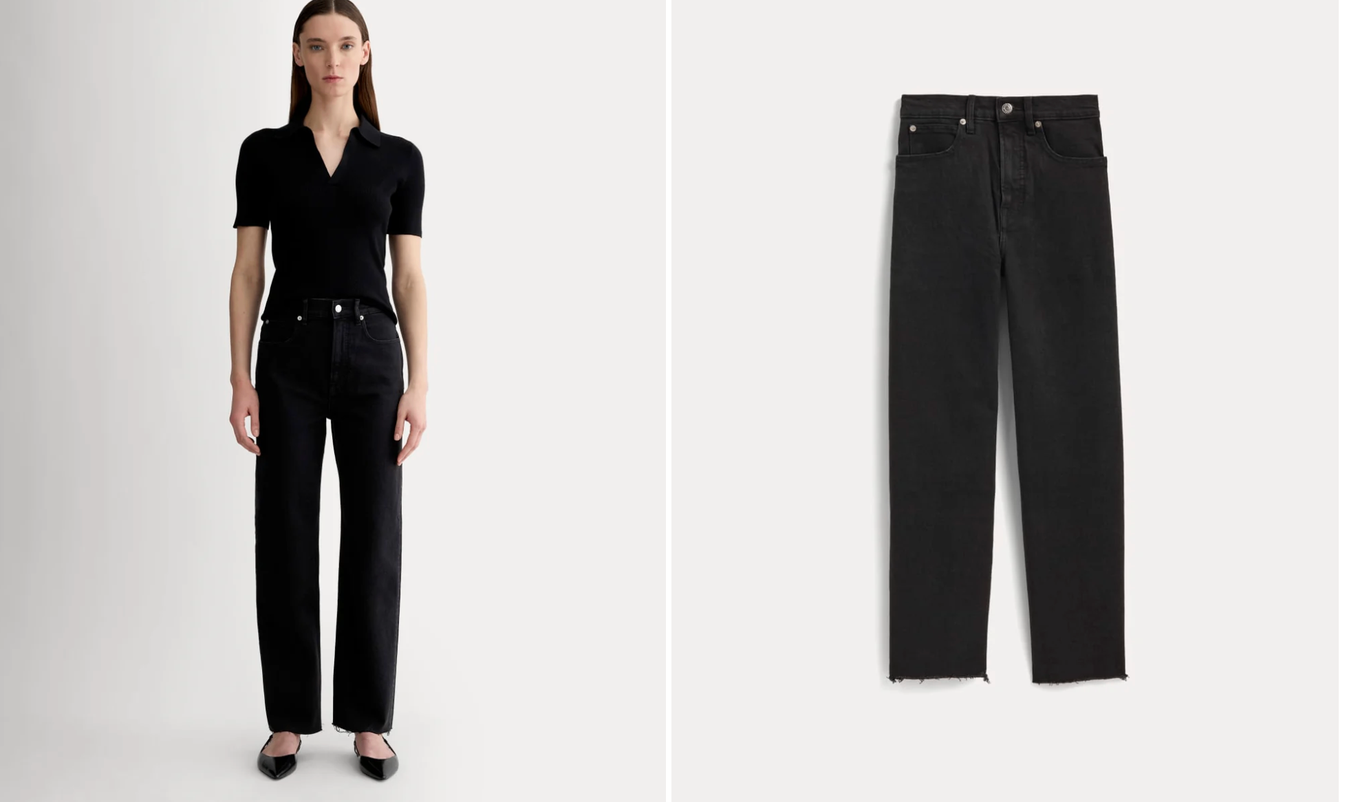 Everlane Women's Way-High® Jean in Coal, Raw hem, Size 28