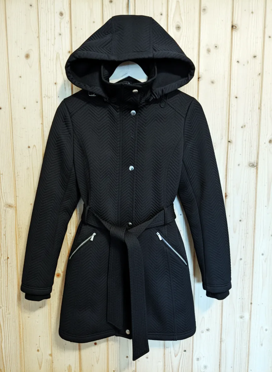 Womens Weatherproof Winter Jacket, Quilted Coat Hooded Belted, S image indicator(5)