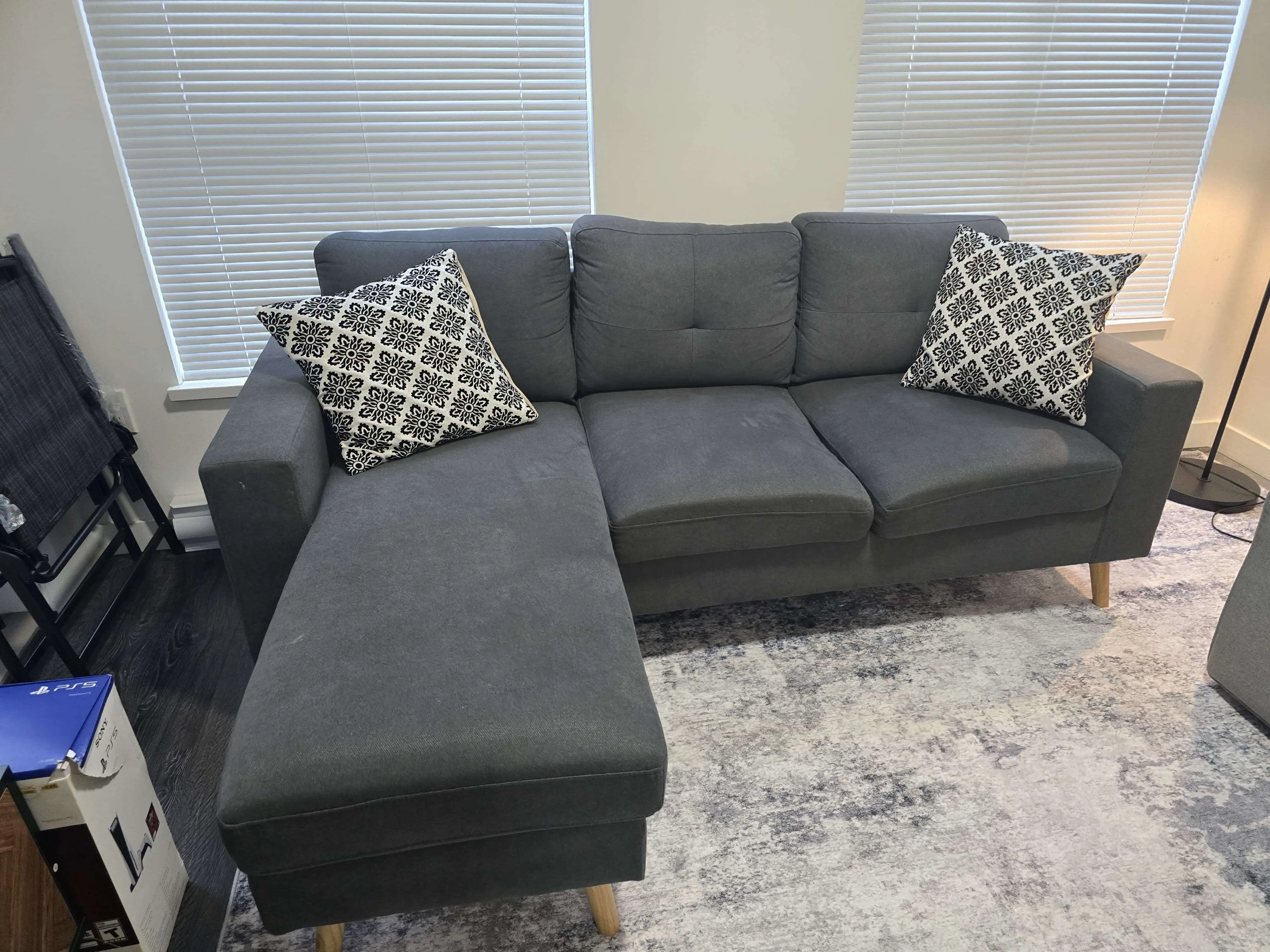 HOMCOM Modular Sectional Sofa – L-Shape with Reversible Chaise image indicator(3)