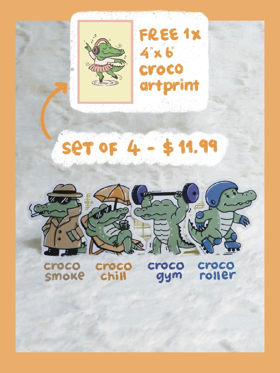 Smoke Crocodile Vinyl Sticker - photo 5