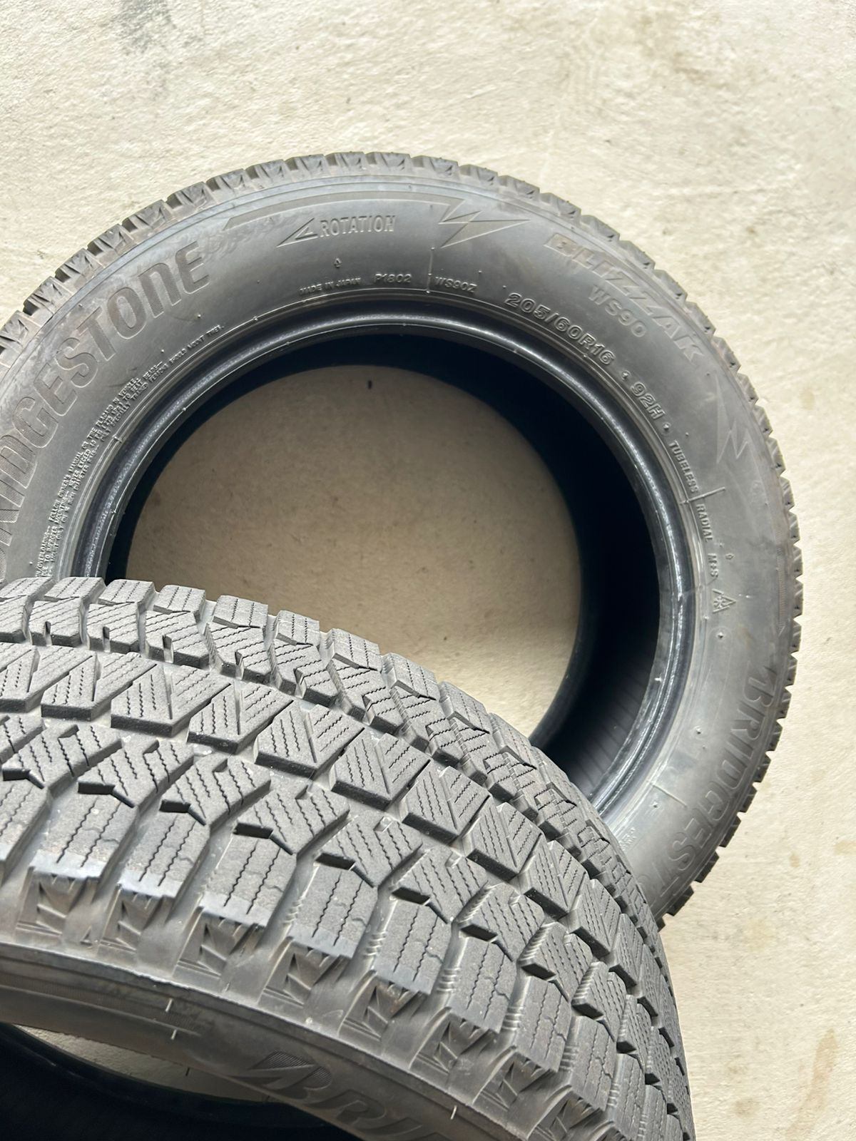 Bridgestone Blizzak WS90 Winter Tires – 205/60R16 - photo 4
