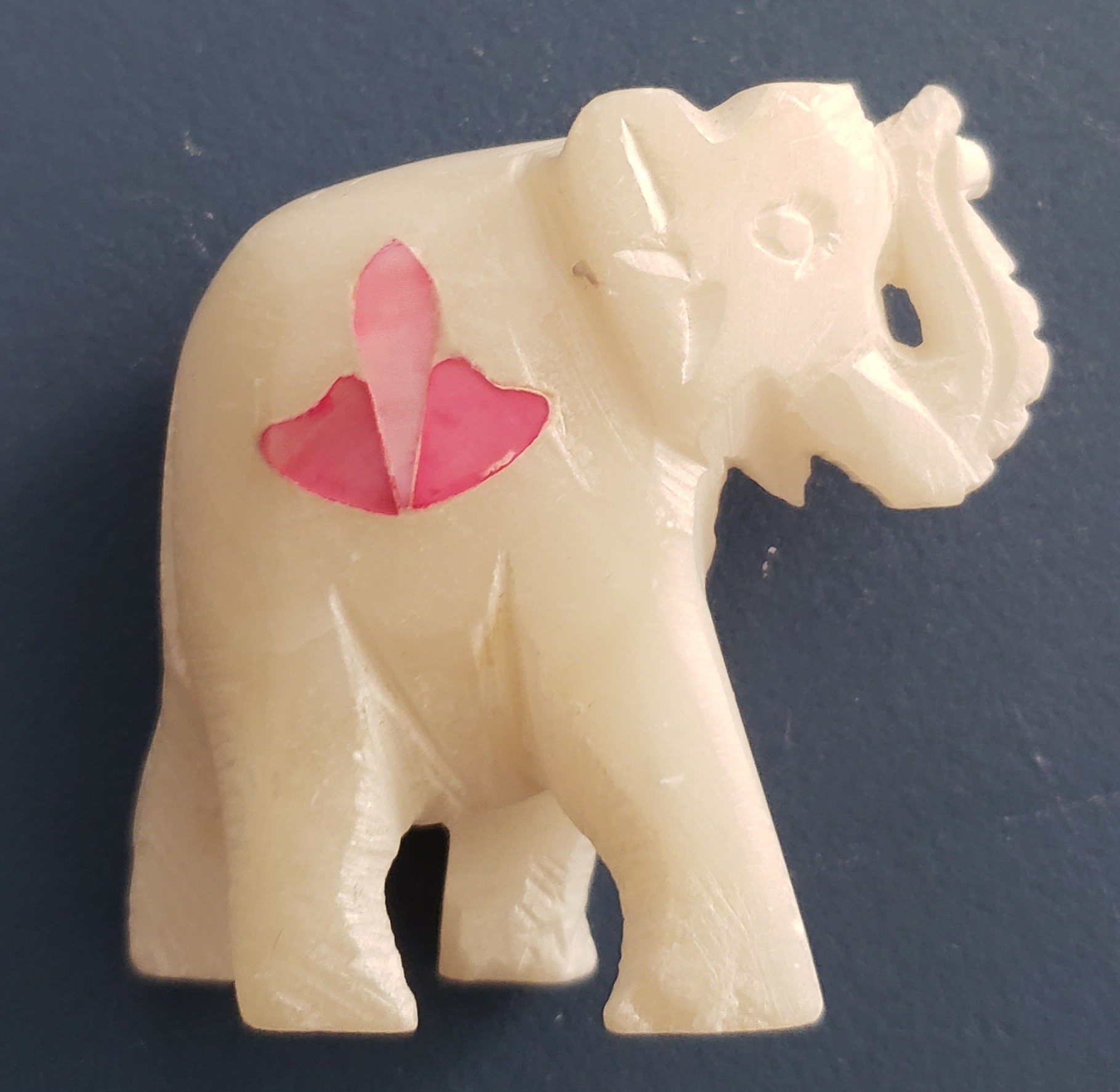 White Stone Carved Elephant